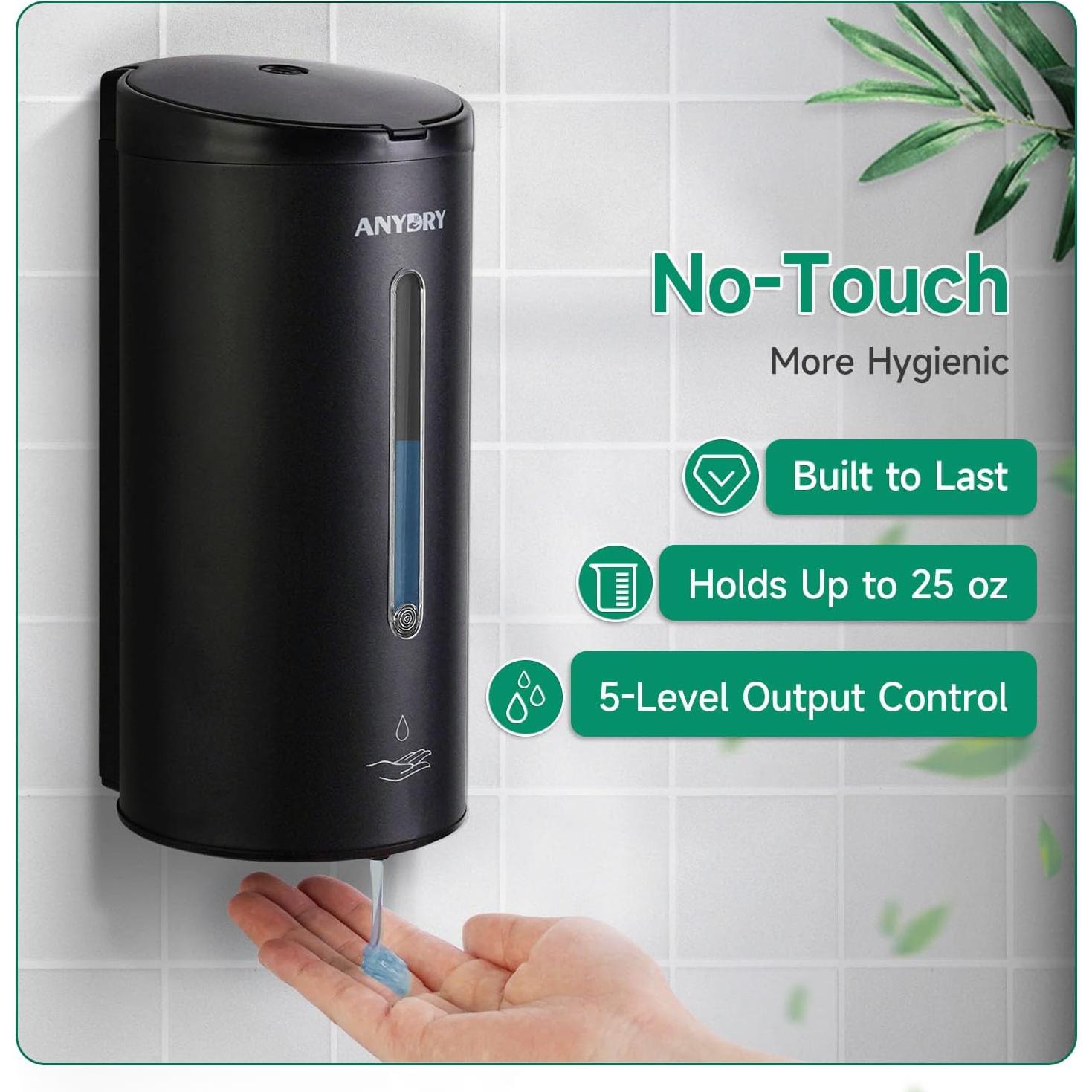 Dispensador Automático de Jabón AnyDry 739ml Montaje en Pared