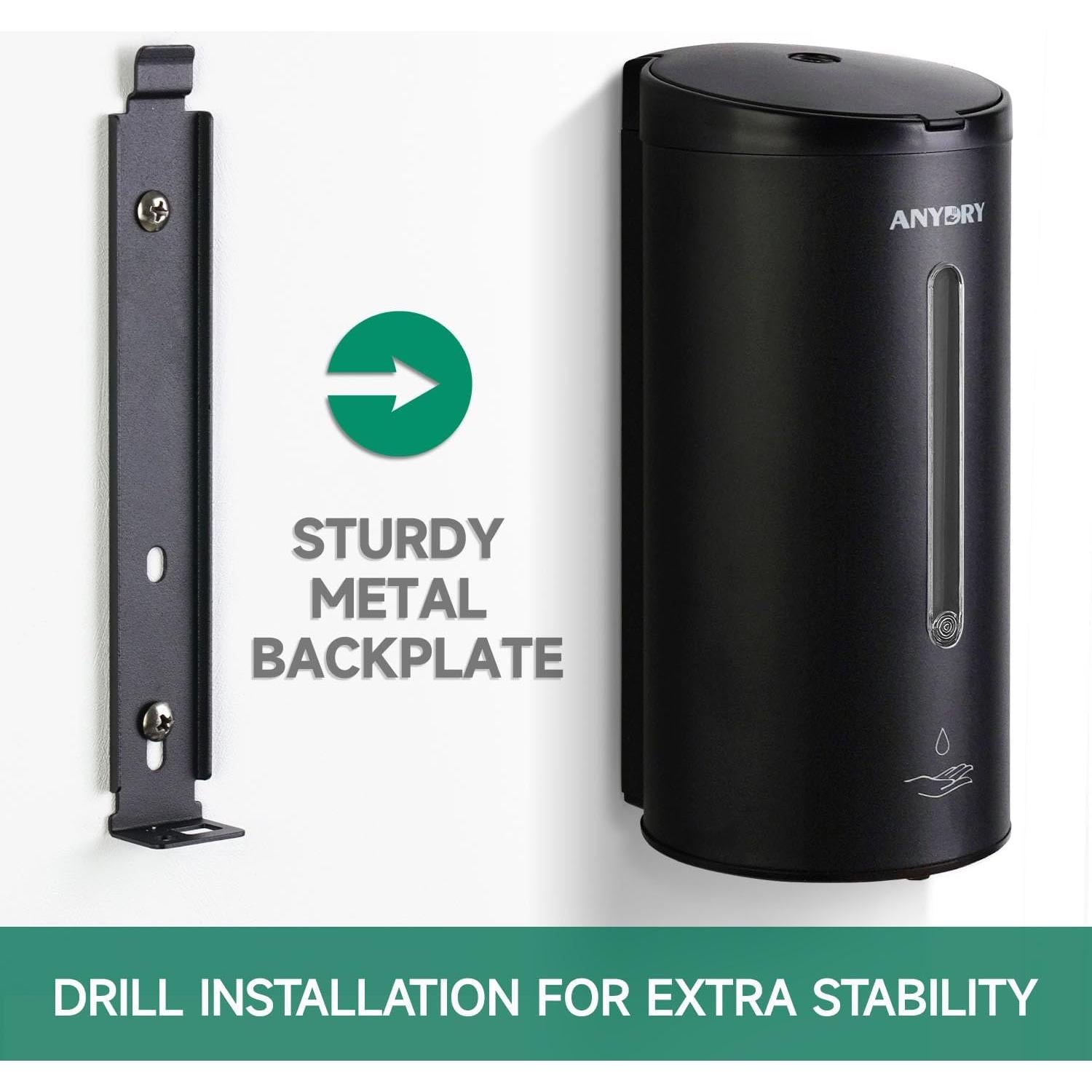 Dispensador Automático de Jabón AnyDry 739ml Montaje en Pared