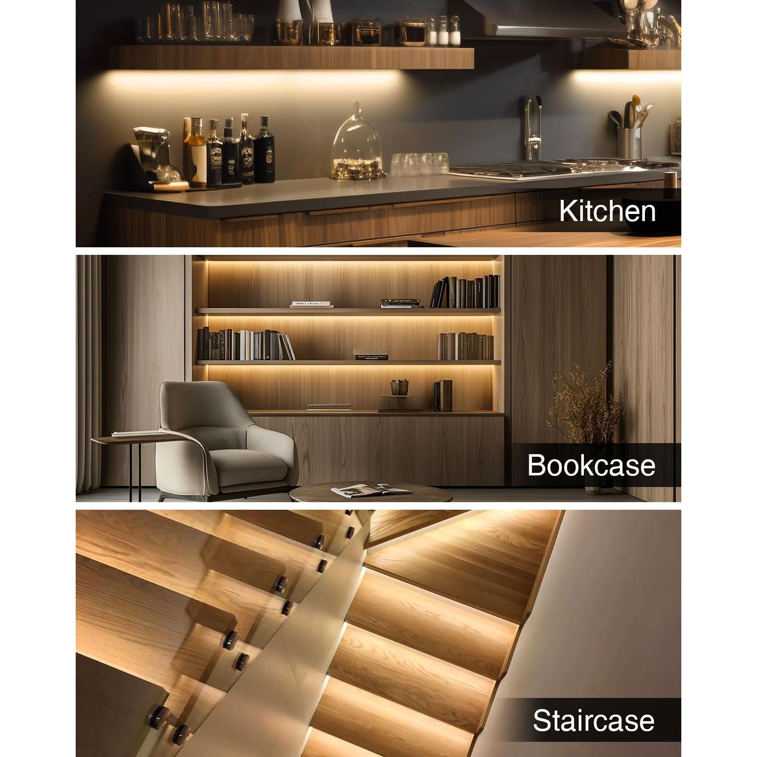 Tira LED COB Aclorol 3.28FT USB Regulable 3000K Blanco Cálido 2 Pack