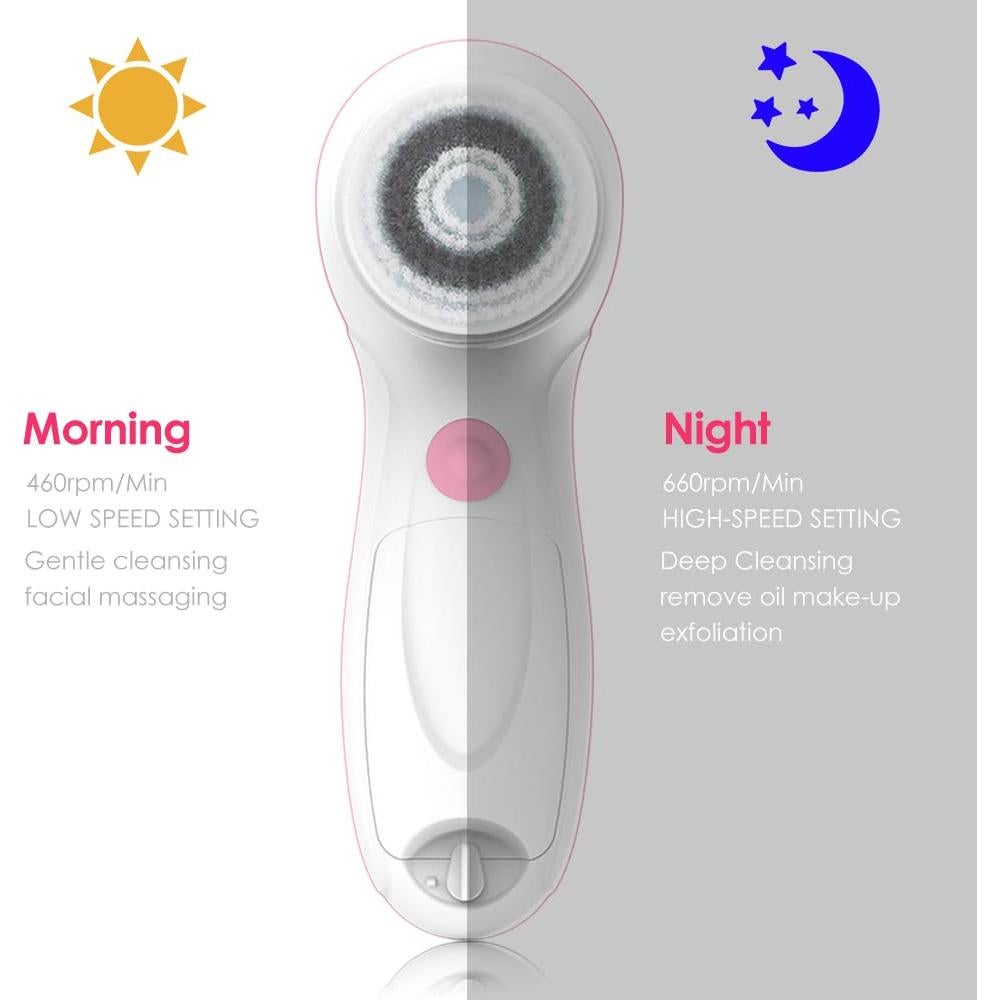 Cepillo Facial Eléctrico TOUCHBeauty con 3 Cabezas y Estuche