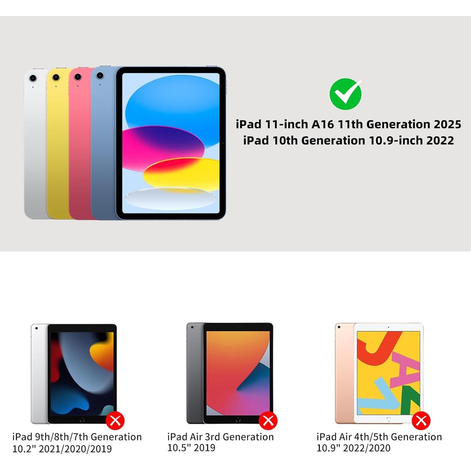 Funda con Teclado Inalámbrico JUQITECH para iPad 11" y 10.9"