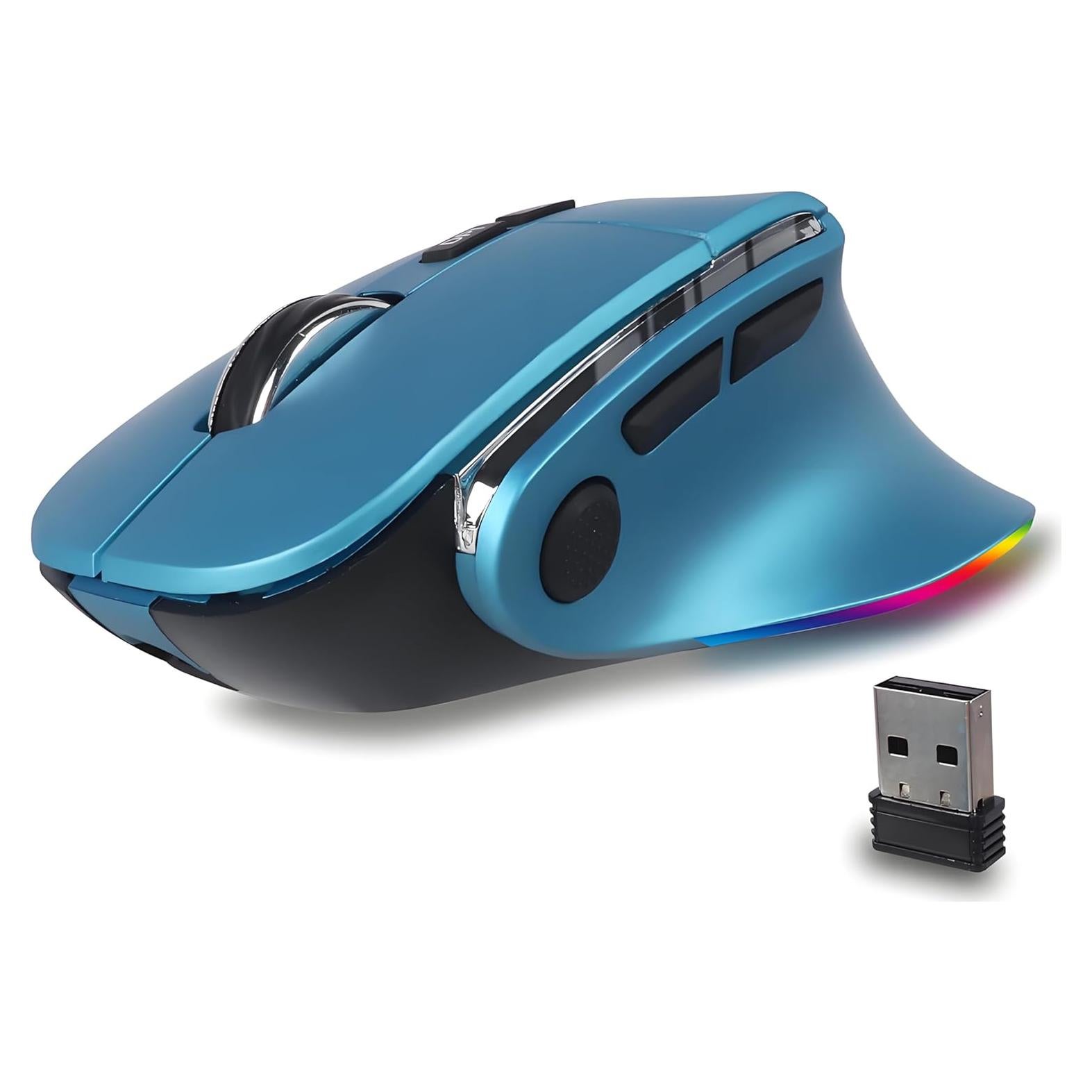 Ratón Ergonómico Inalámbrico KUYHRF Jiggler 2400 DPI Azul