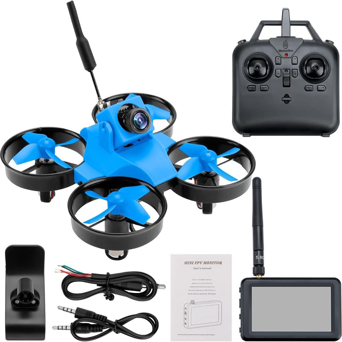 Drone FPV Makerfire con Pantalla IPS 3" y Cámara 800TVL