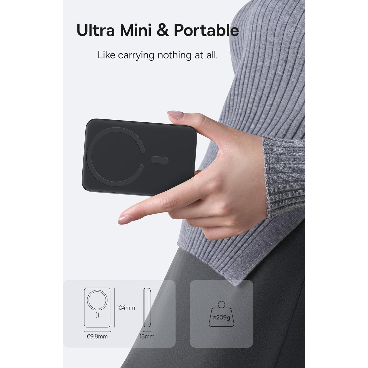 Cargador Portátil Inalámbrico Baseus 10000mAh Negro 22.5W