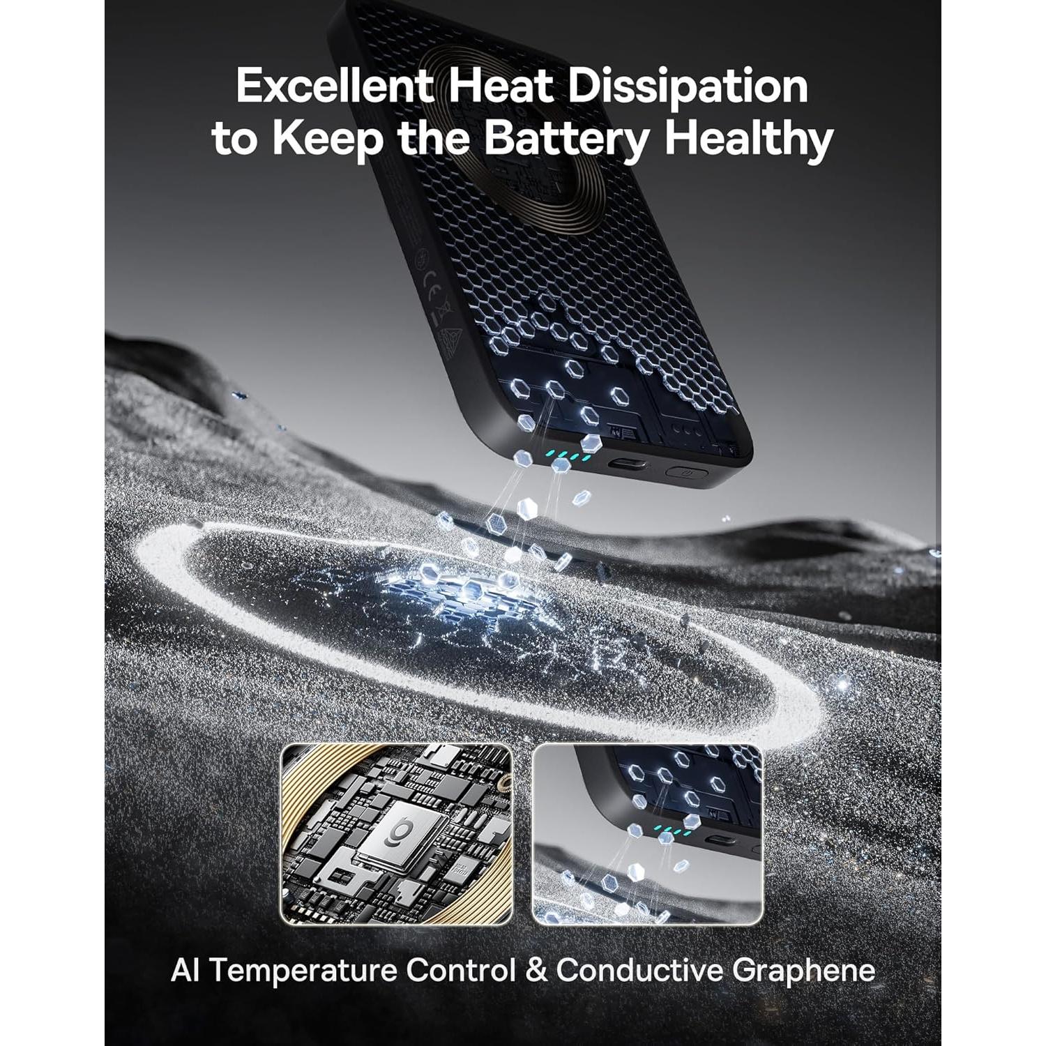 Cargador Portátil Inalámbrico Baseus 10000mAh Negro 22.5W