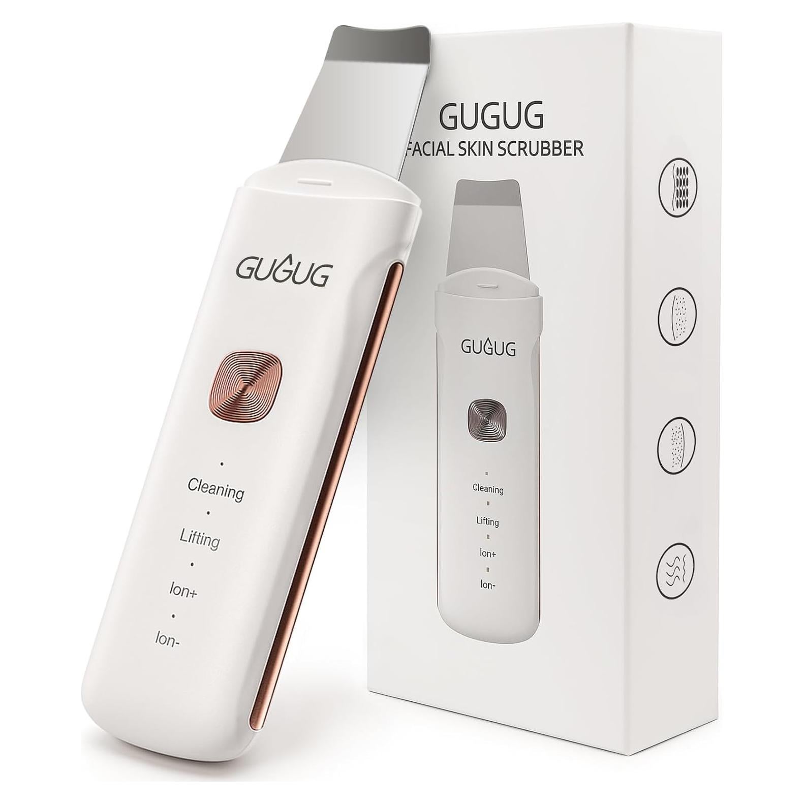 GUGUG Skin Scrubber 4-en-1 Espátula Facial IPX8 Limpiador de Poros