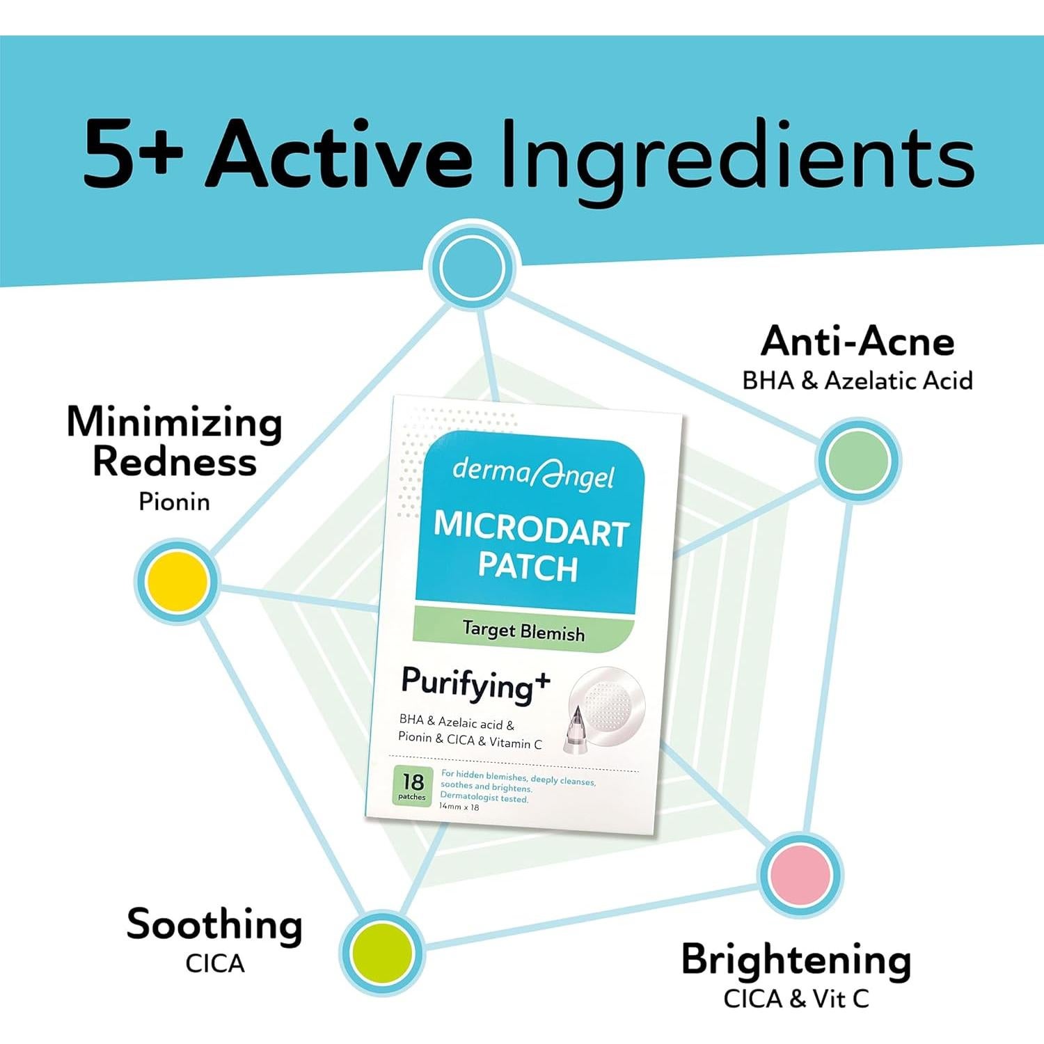 Parche Microdart Acné BenQ 18 Unidades Hidrocoloide