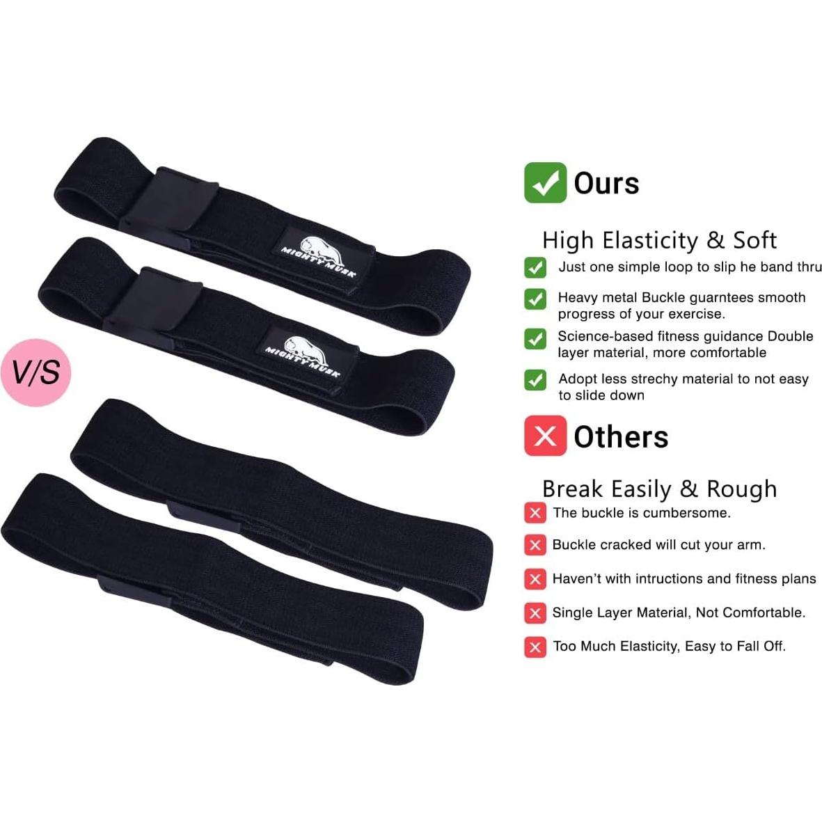 Bandas de Oclusión BFR Mighty Musk - 2 Unidades para Glúteos