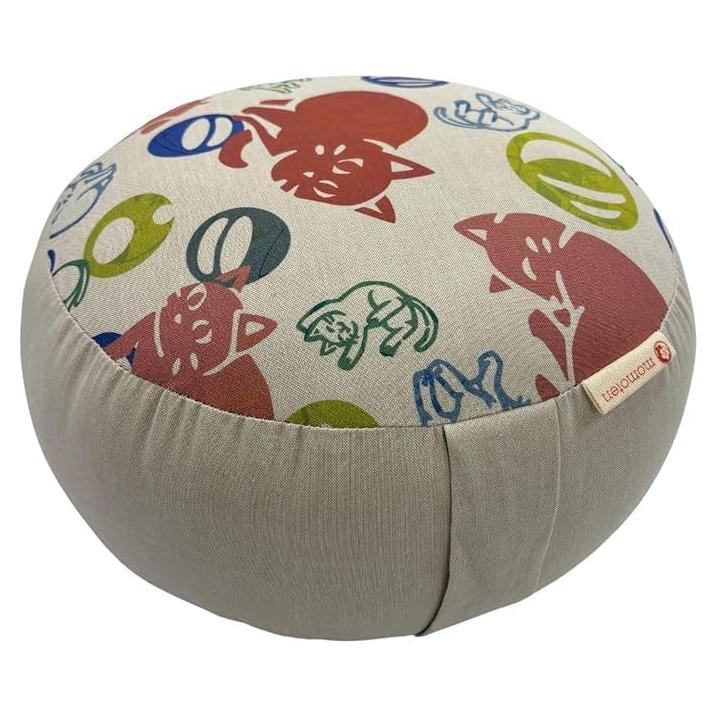 Cojín Zafu para Meditación Zen Momoten Beige 28 cm Kapok