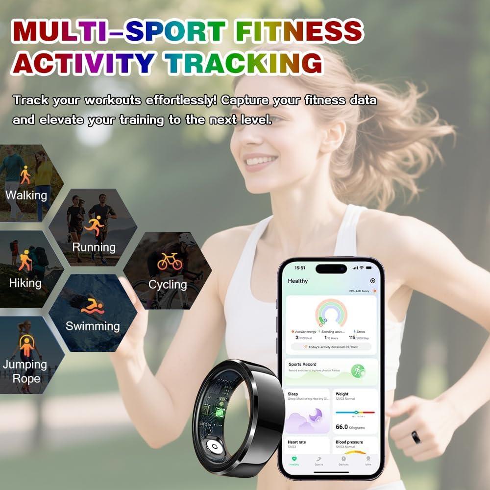 Anillo Inteligente LIBAXIN 2025 Negro 8# Control Gestos