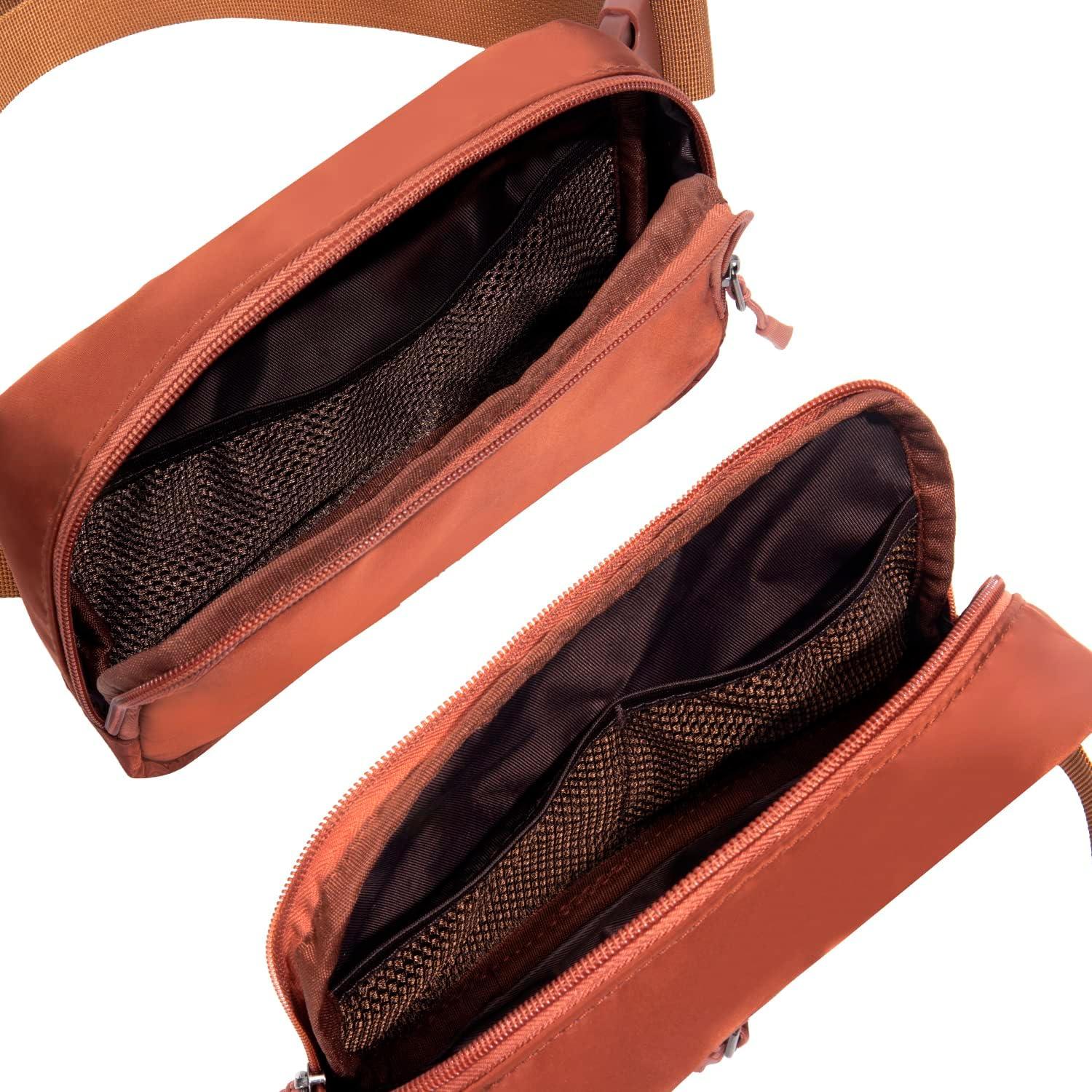 Bolso de Cinturón Fanny Pack Unisex Tlmody-1 Café 20x5x13cm