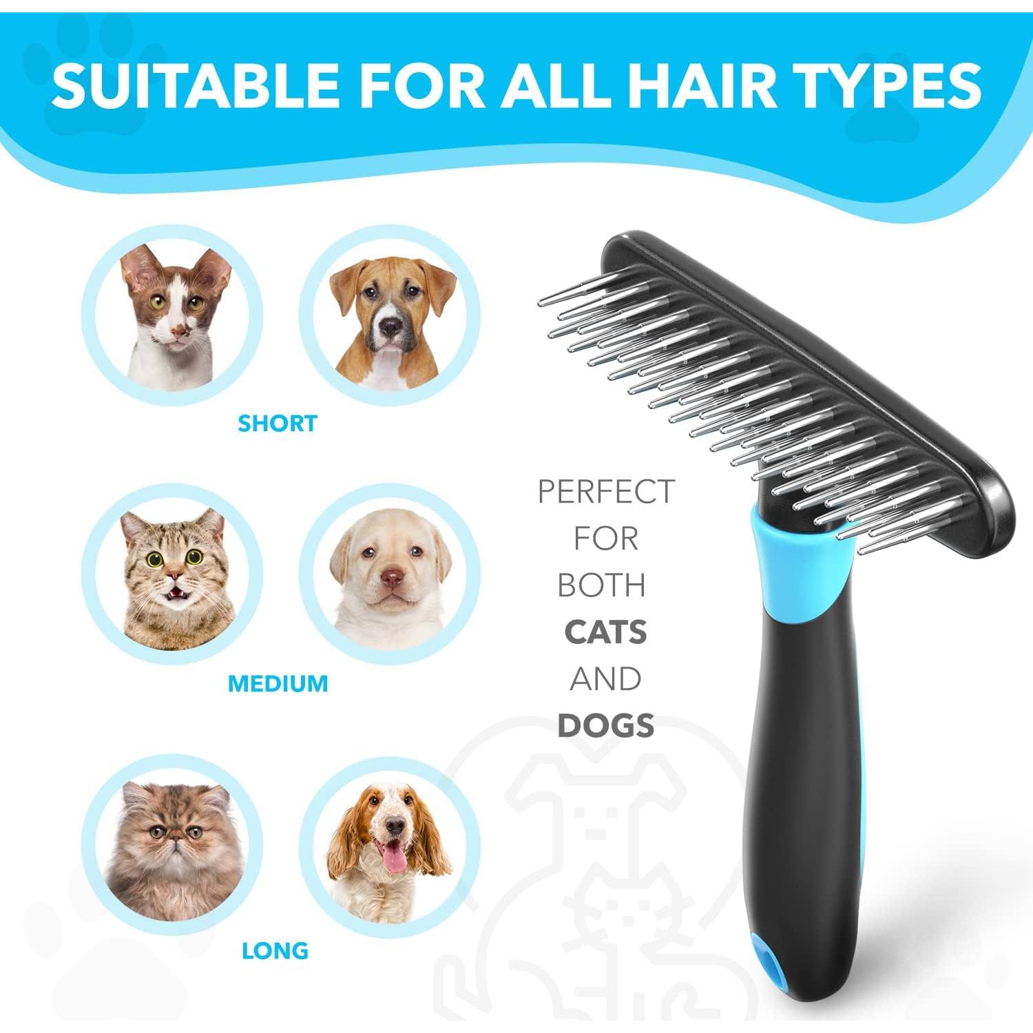 Cepillo Deshedding Nomad Co. para Perros y Gatos - Azul