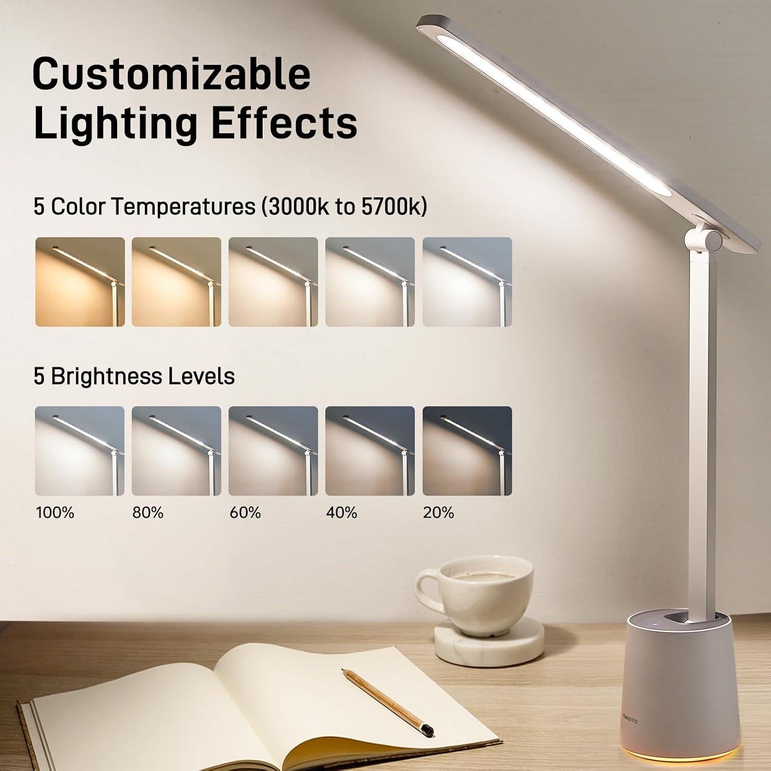 Lámpara de Escritorio LED PAK P103 Regulable 5 Modos Color