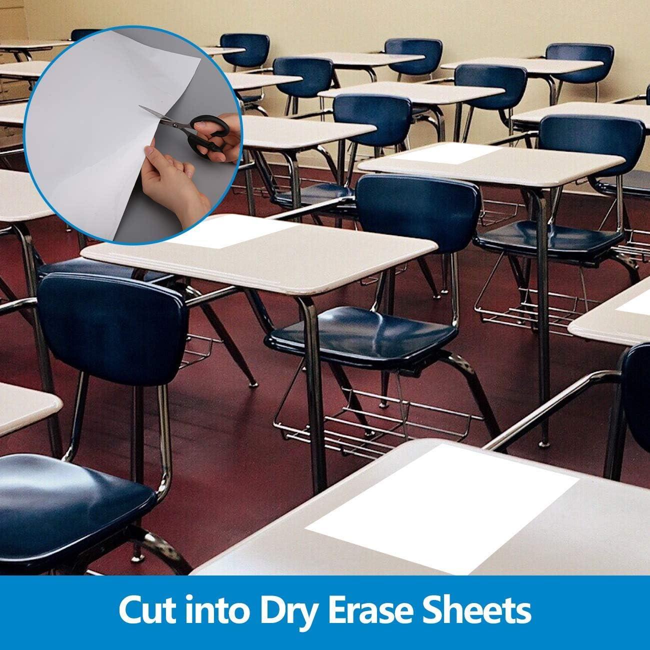 Papel Pizarra Blanca Adhesivo AFMAT 2.44x1.22 m Borrado Seco