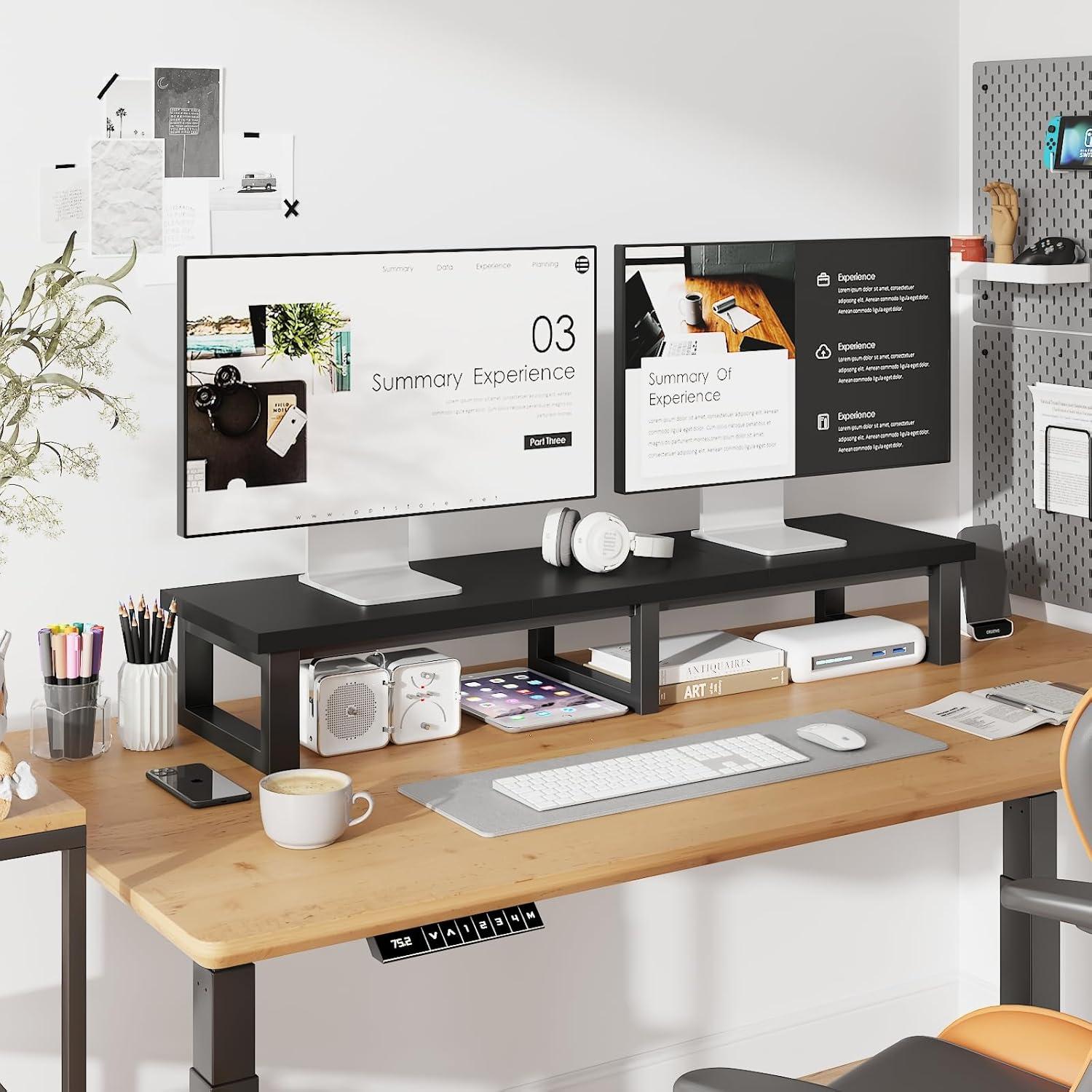 Soporte para TV Grande YAOHUOO 114.3 cm hasta 152.4 cm Negro