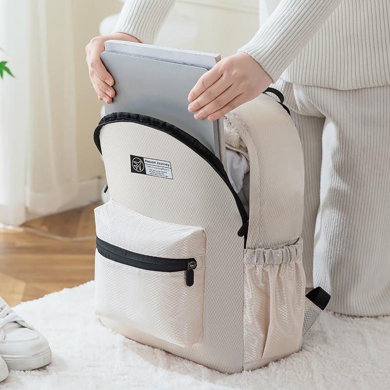 Mochila Plegable Ligera 15L Beige para Viajes y Senderismo
