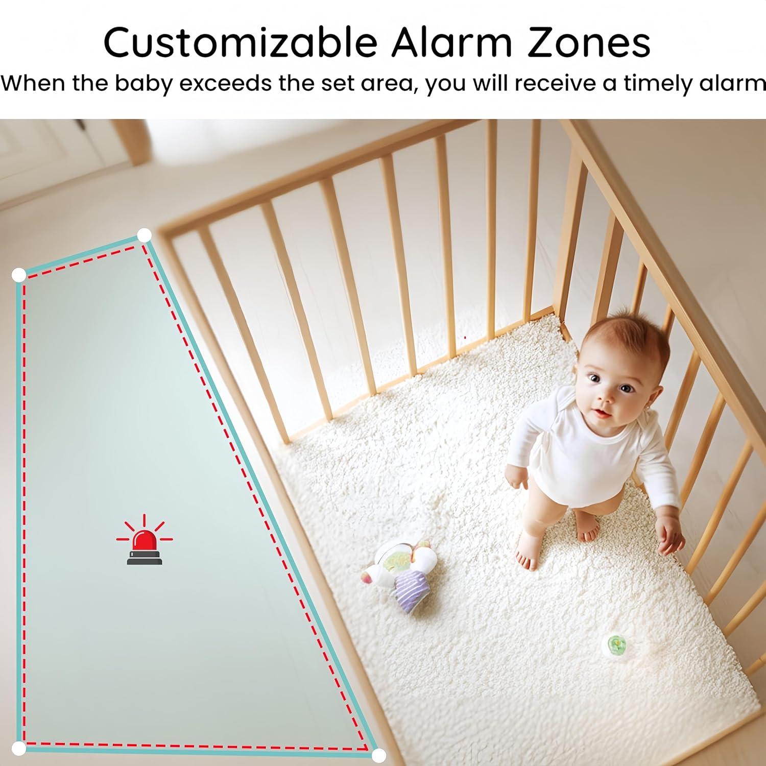 Monitor de Bebé BOIFUN 2K HD 5" WiFi con Cámara y Audio