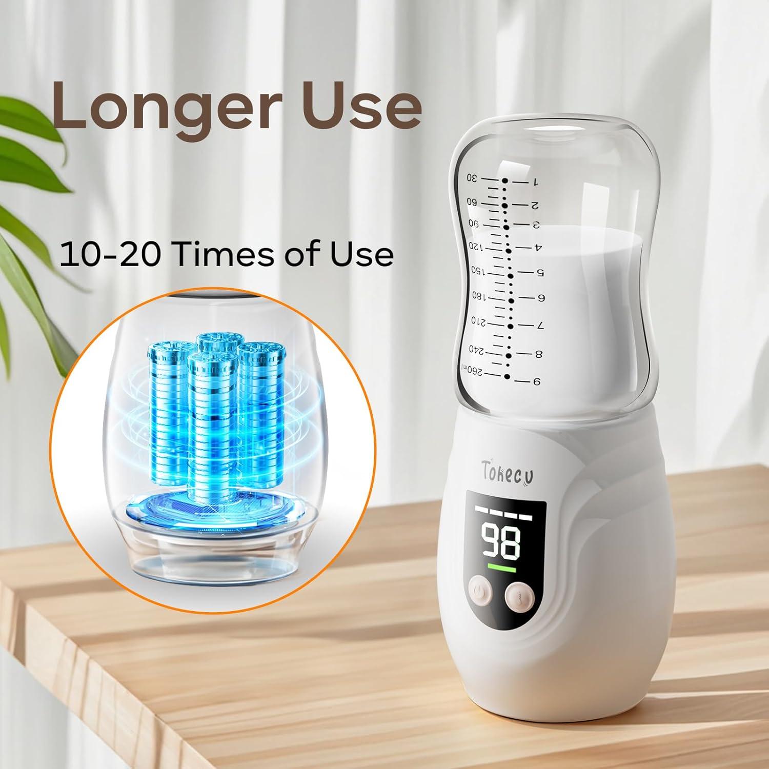 Calentador de Botellas Portátil de Vidrio 10000mAh Doble A Prueba de Fugas