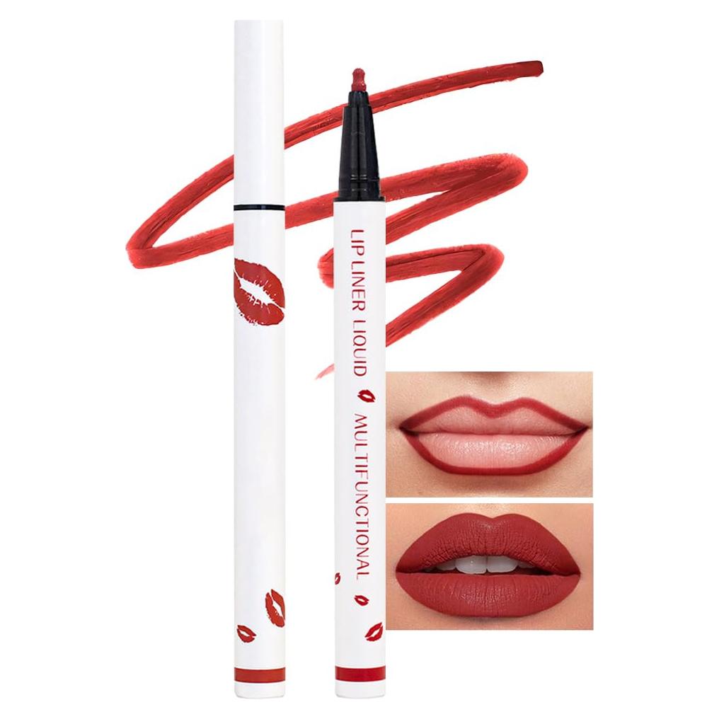 Lápiz Labial Líquido Kaely 01 Rojo Oscuro 24 Horas Vegano