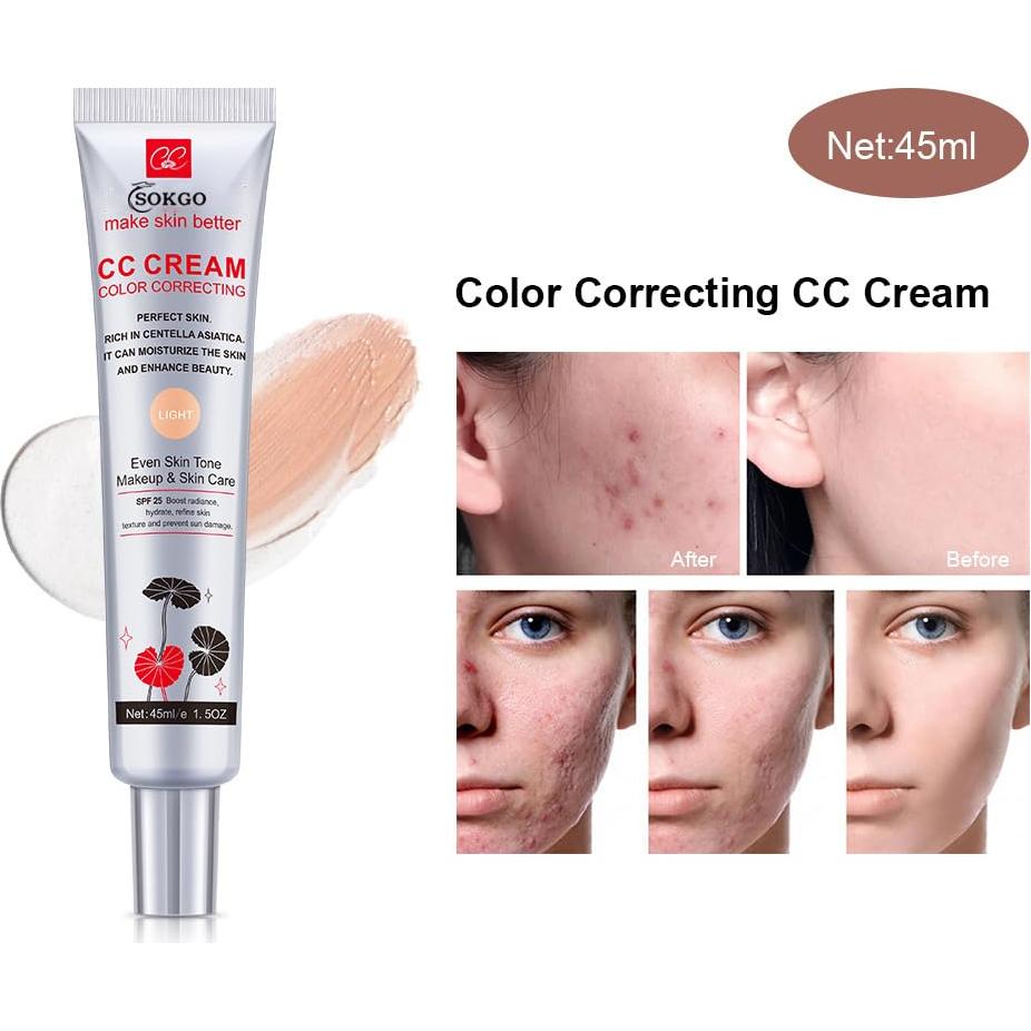 Crema CC Correctora de Color Fovcos SPF 25 120g 2PCS Oscuro