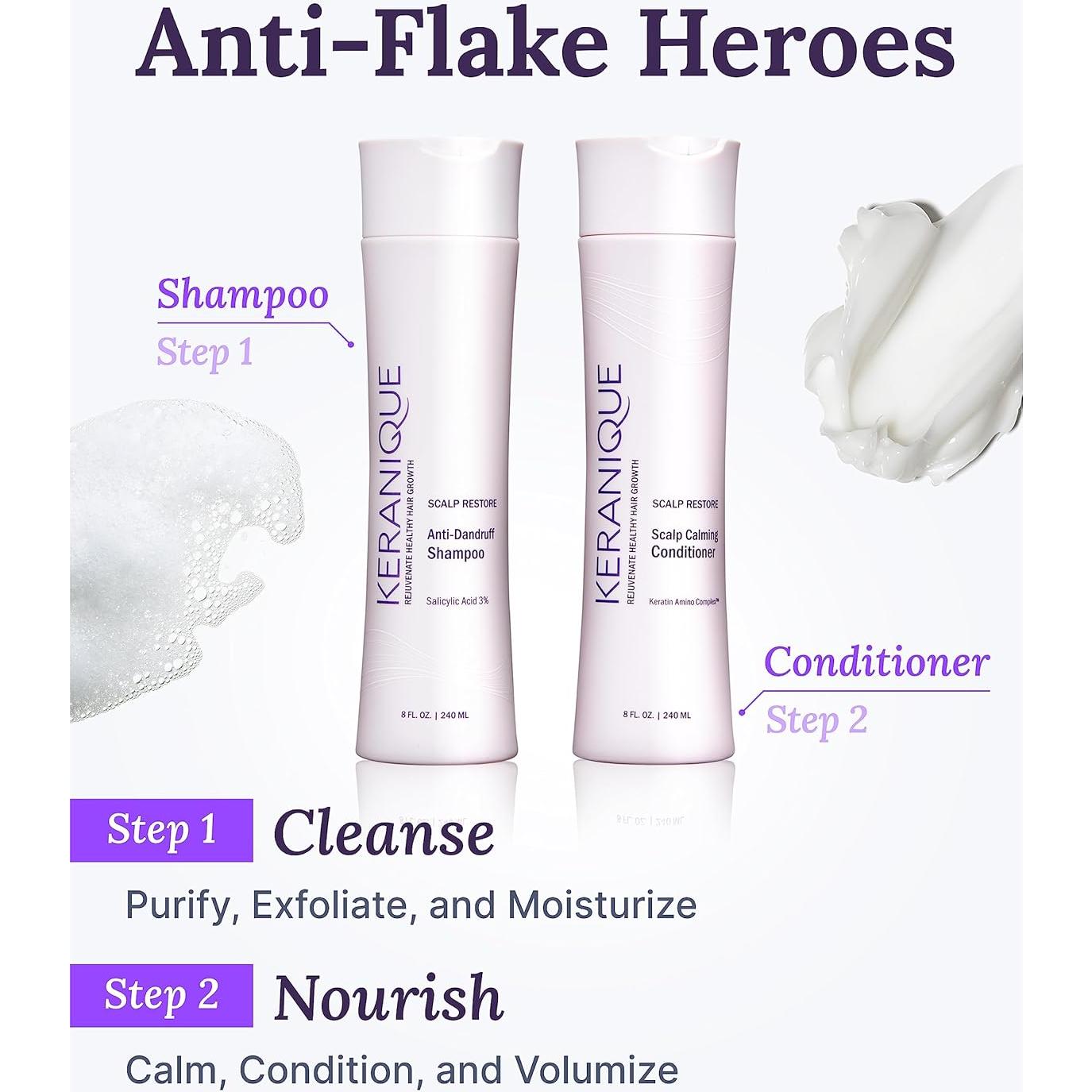 Champú Anticaspa y Acondicionador Calmante Keranique 720ml