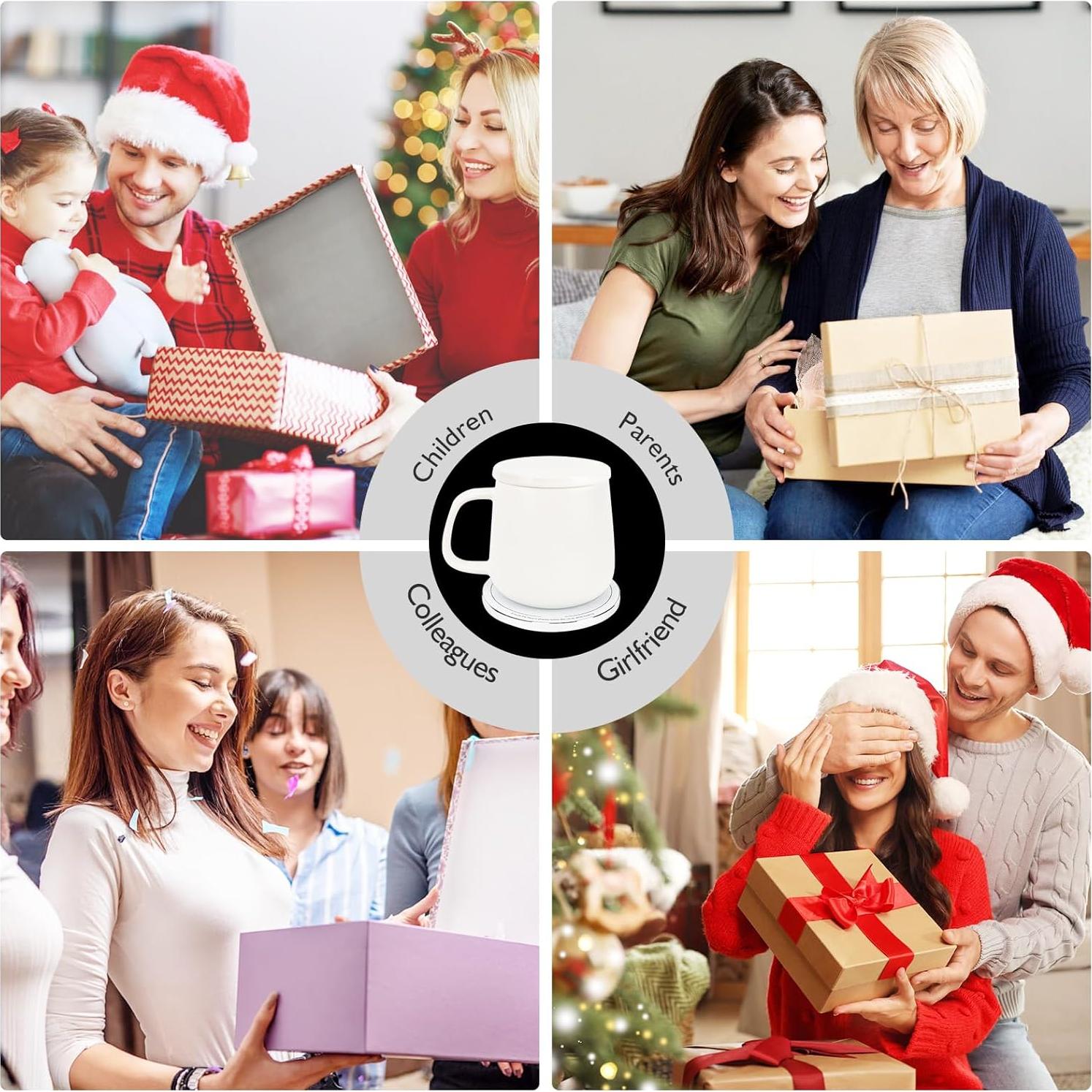 Taza Autocalentable APEKX 380ml Carga Inalámbrica 15W