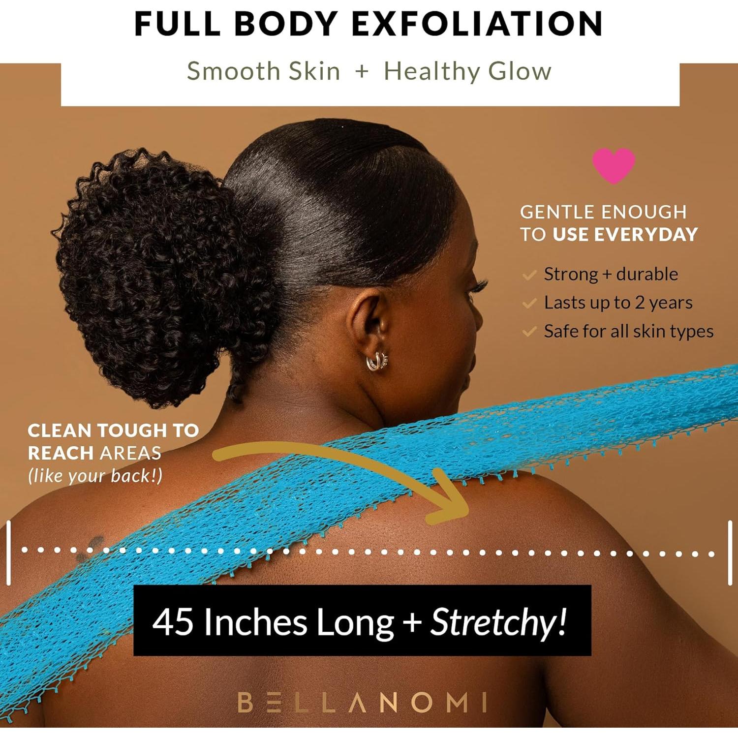 Esponja Exfoliante Africana Bellanomi 114 cm Azul Bebé