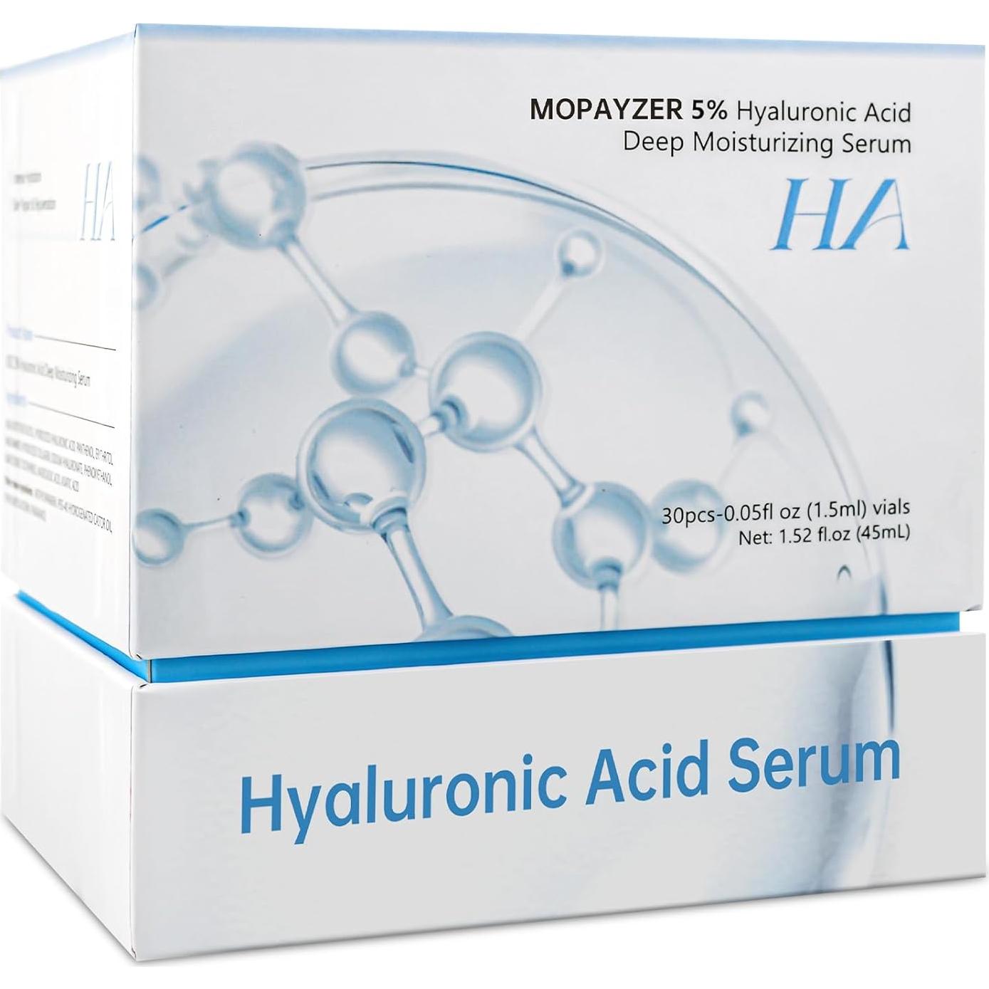 Suero Ultra-Hidratante 5% Ácido Hialurónico Mopayzer 30 Viales