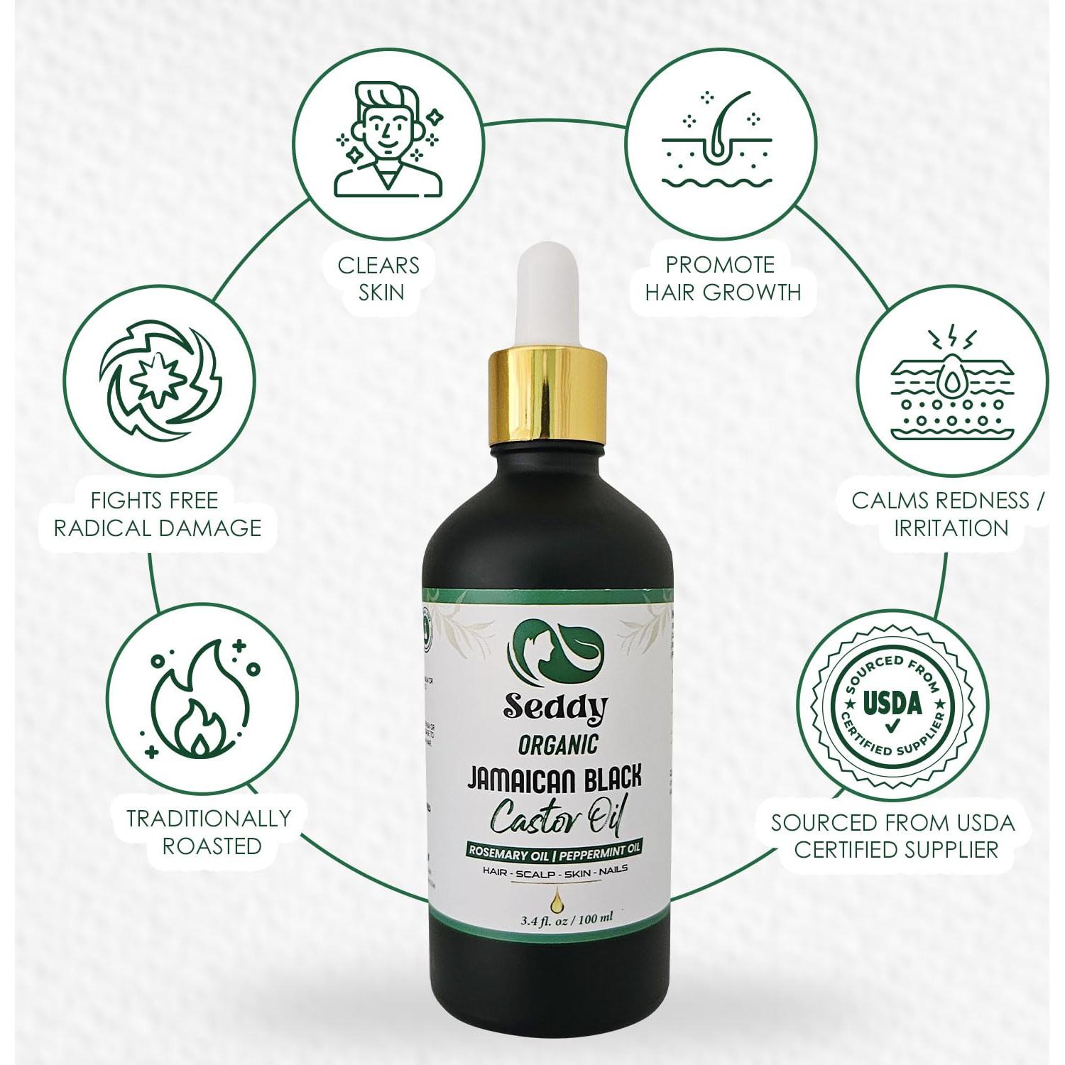 Aceite de Ricino Negro Jamaicano Seddy 100 ml - Crecimiento Cabello