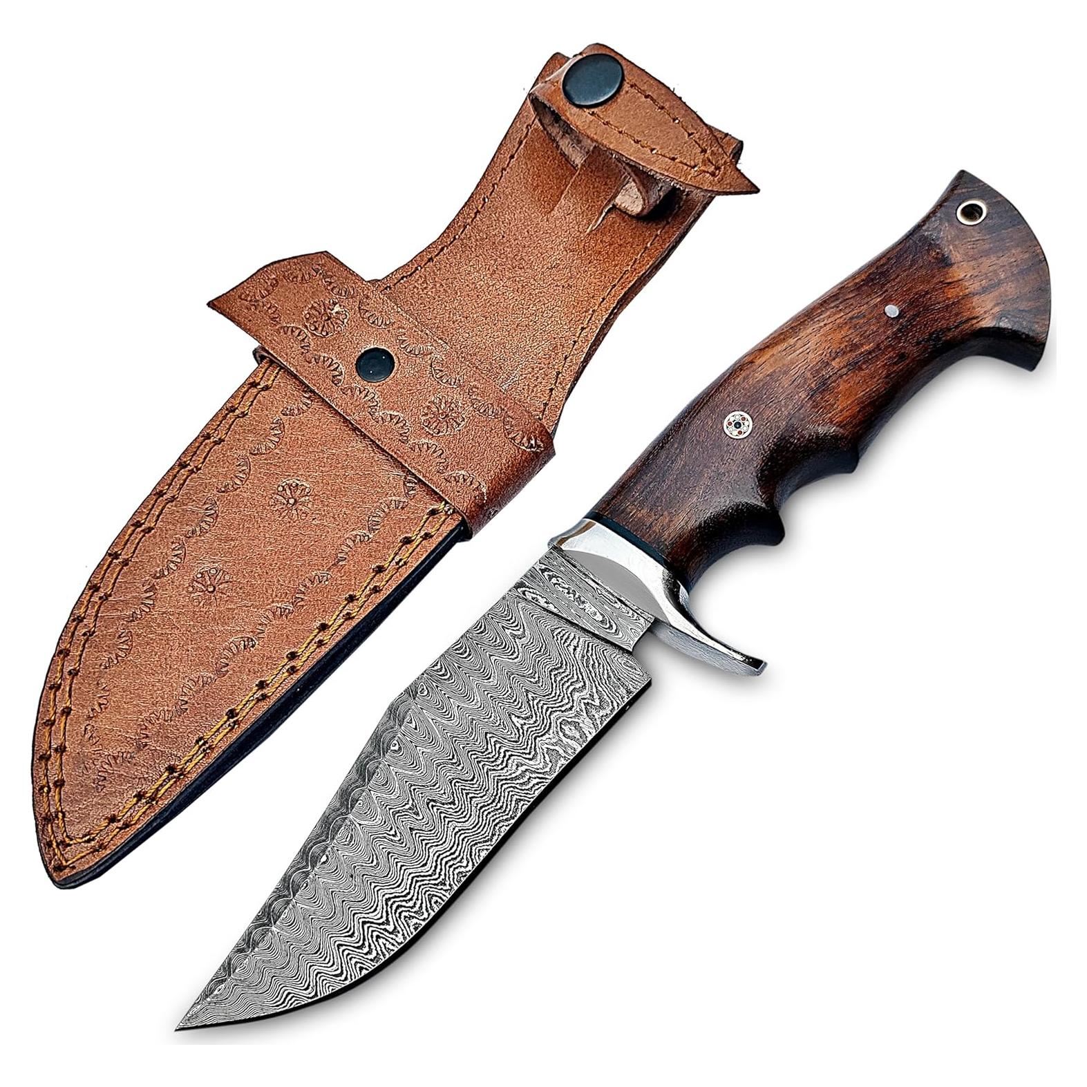 Cuchillo de Caza Warivo WK - Damasco 25.4 cm con Funda