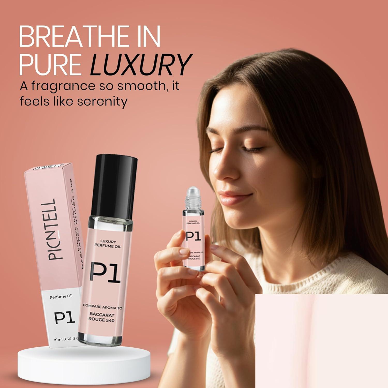 Aceite de Perfume Roll-on Pinctell P1 10ml Similar a Baccarat Rouge 540