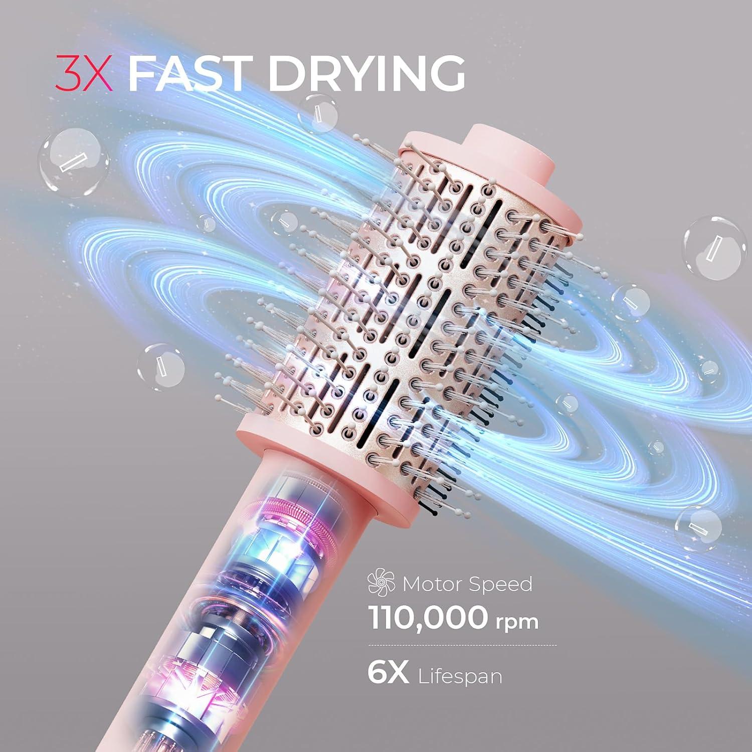 Cepillo Secador TYMO 3.0 Rosa 5 en 1 - Secado Rápido Antifrizz