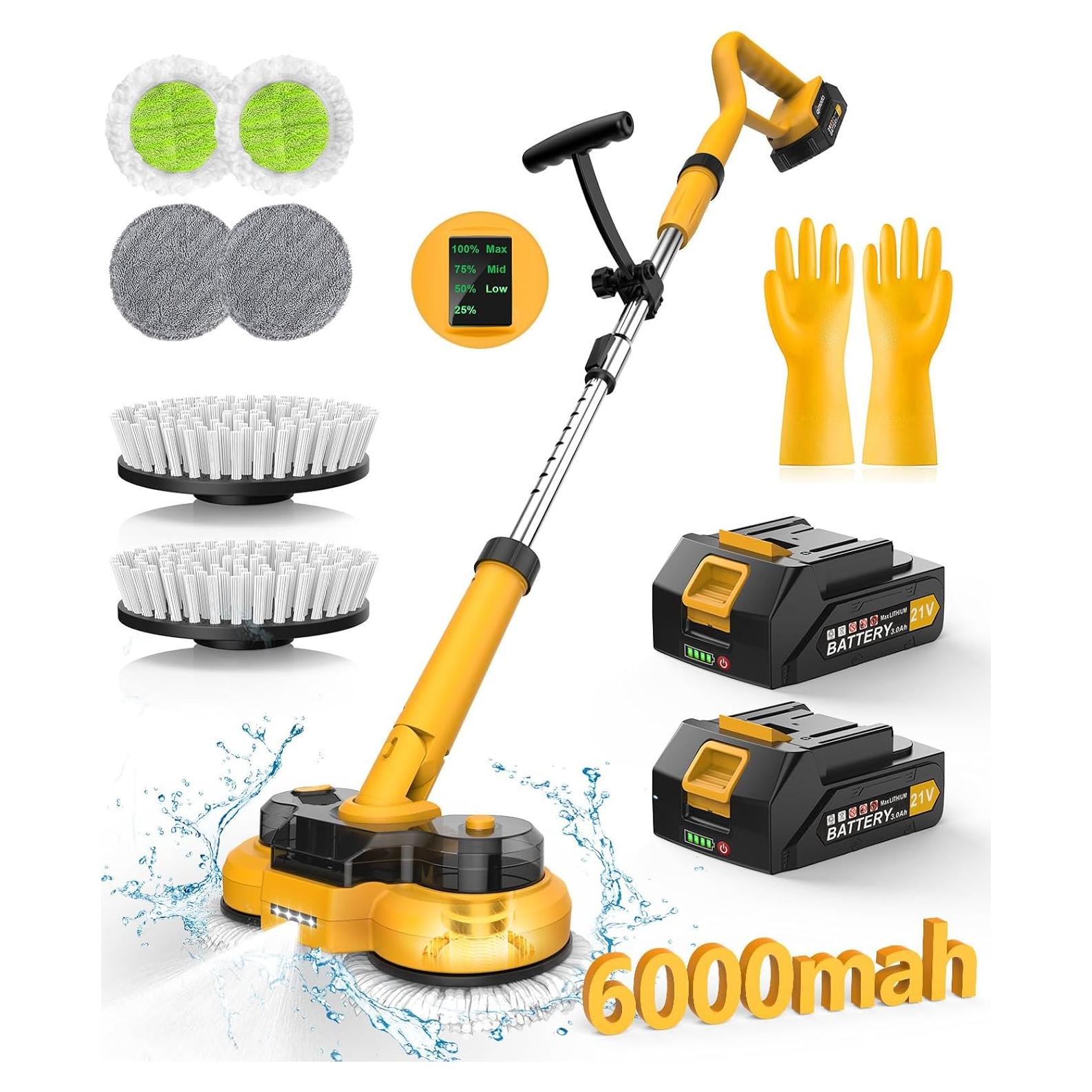 Mopa Eléctrica Qimedo M1 6000mAh 800RPM Inalámbrica con Luz LED