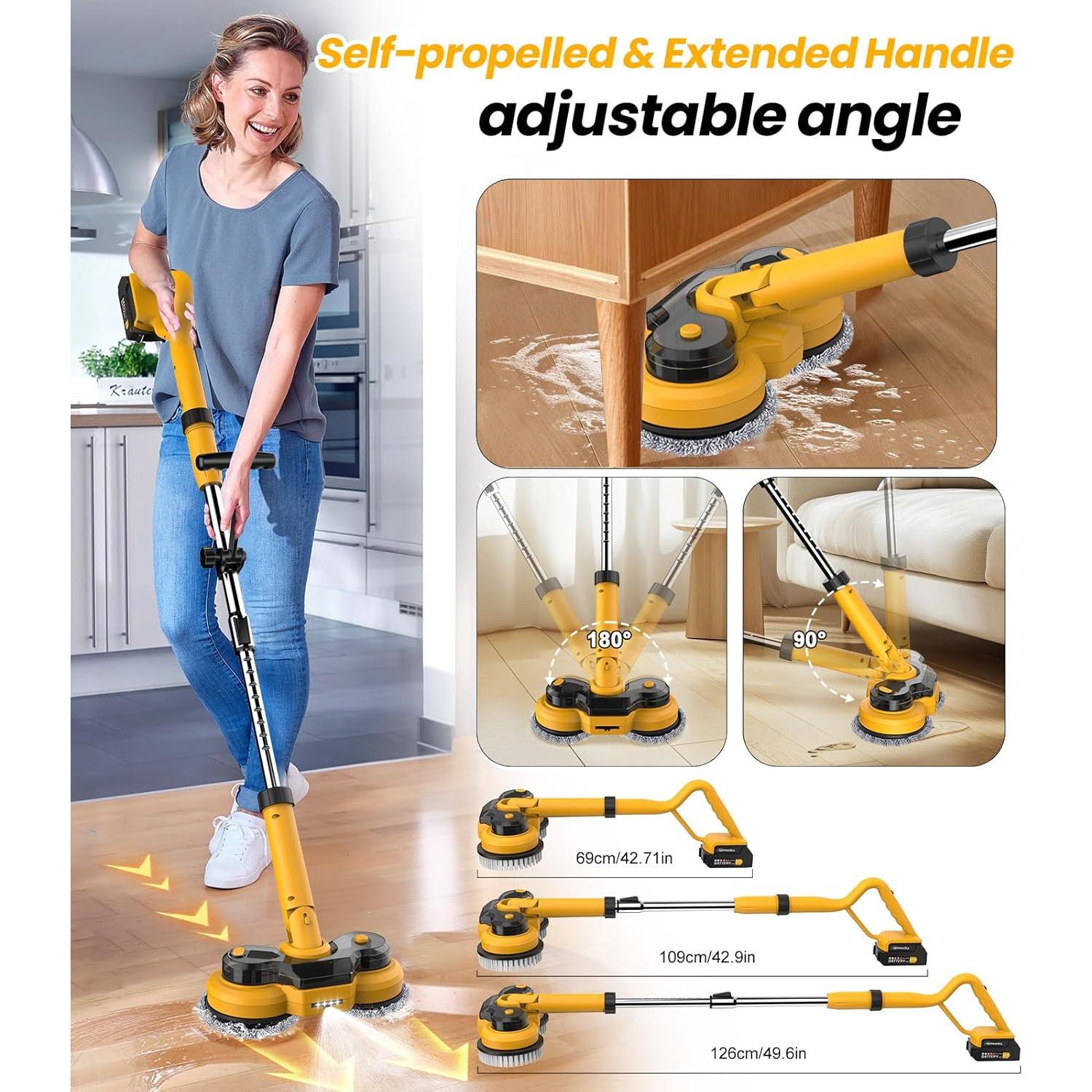 Mopa Eléctrica Qimedo M1 6000mAh 800RPM Inalámbrica con Luz LED