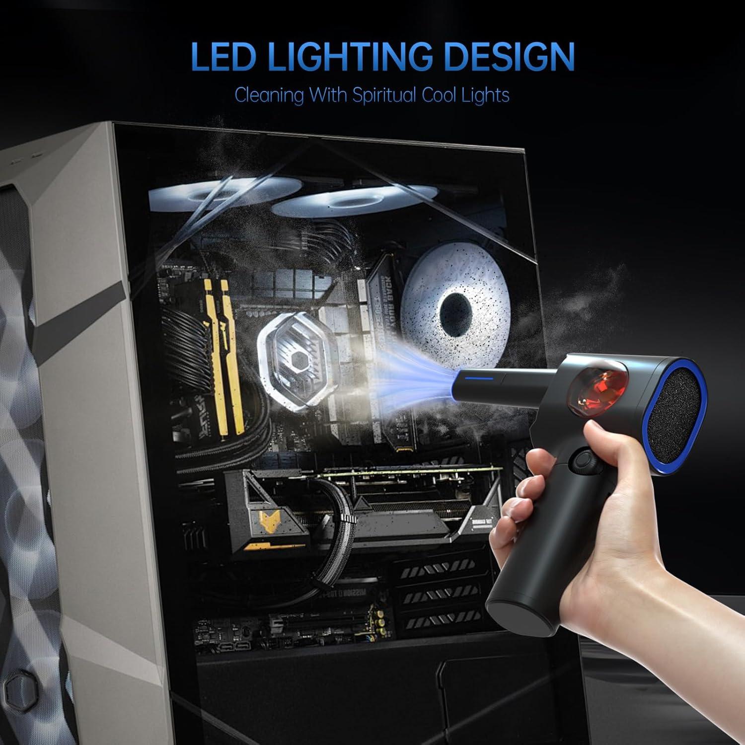 Soplador de Aire Comprimido ATEngeus TAD073 Inalámbrico con LED