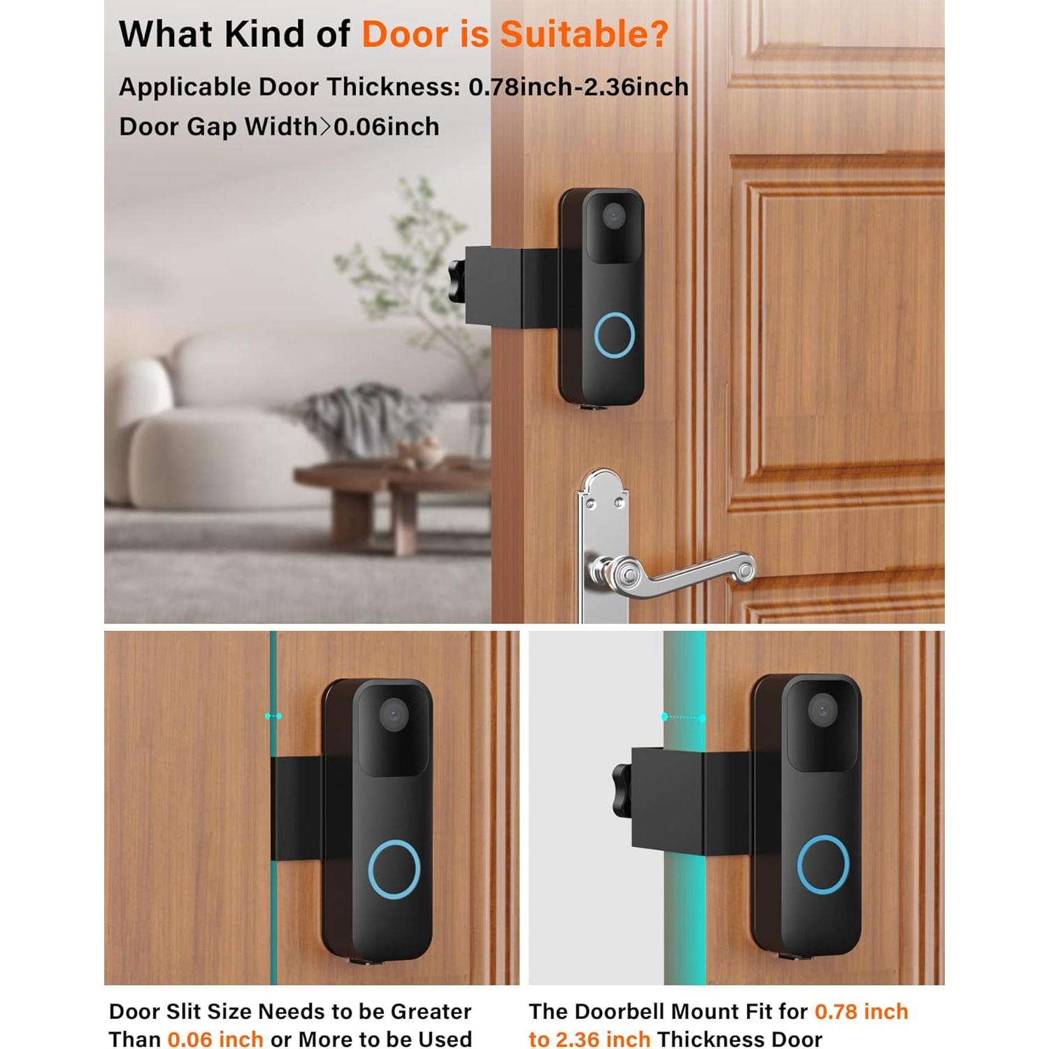 Soporte de Timbre de Video Blink Anti-Robo KTCEFE Negro