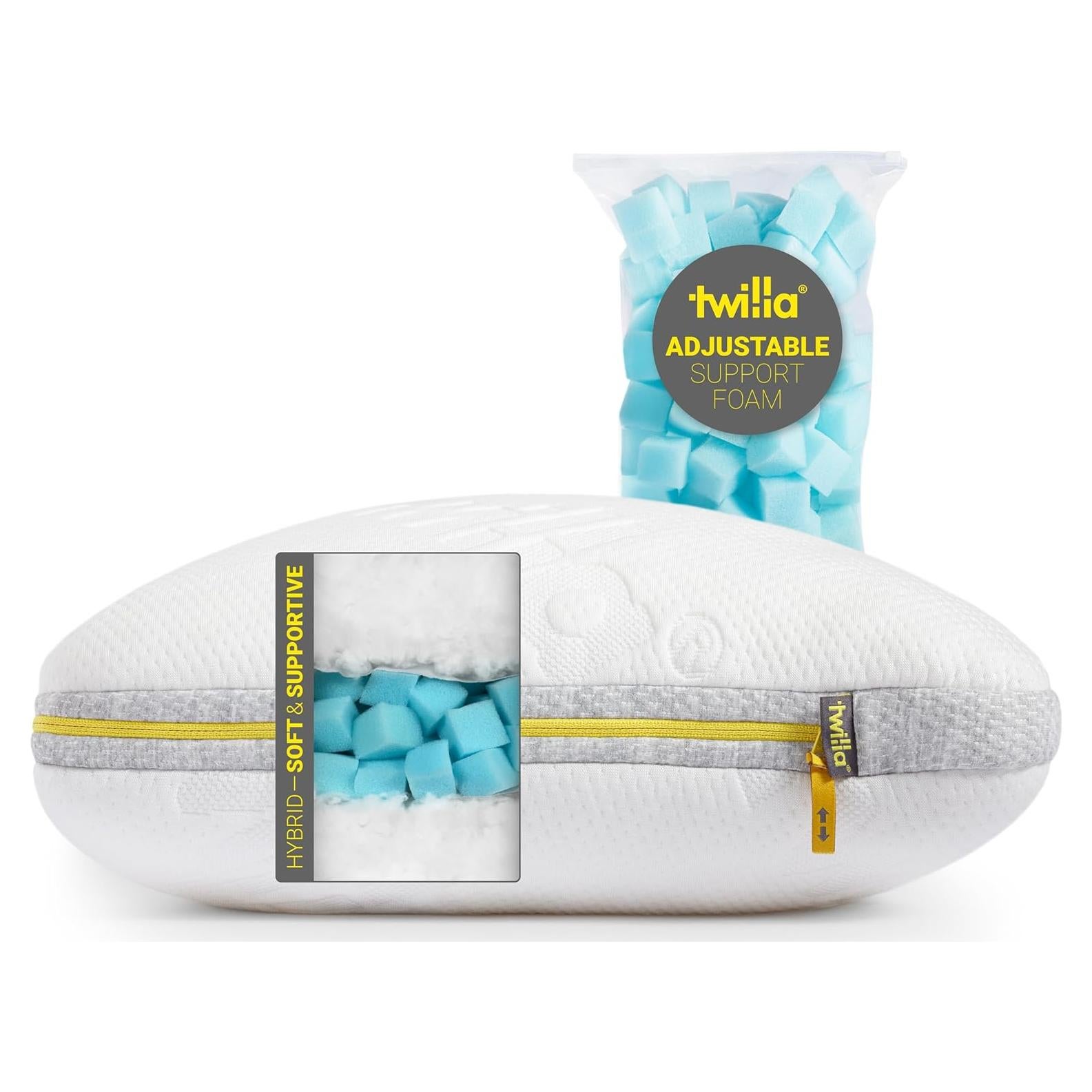 Almohada Ajustable Twilla Queen para Dormir de Lado - Hipoalergénica