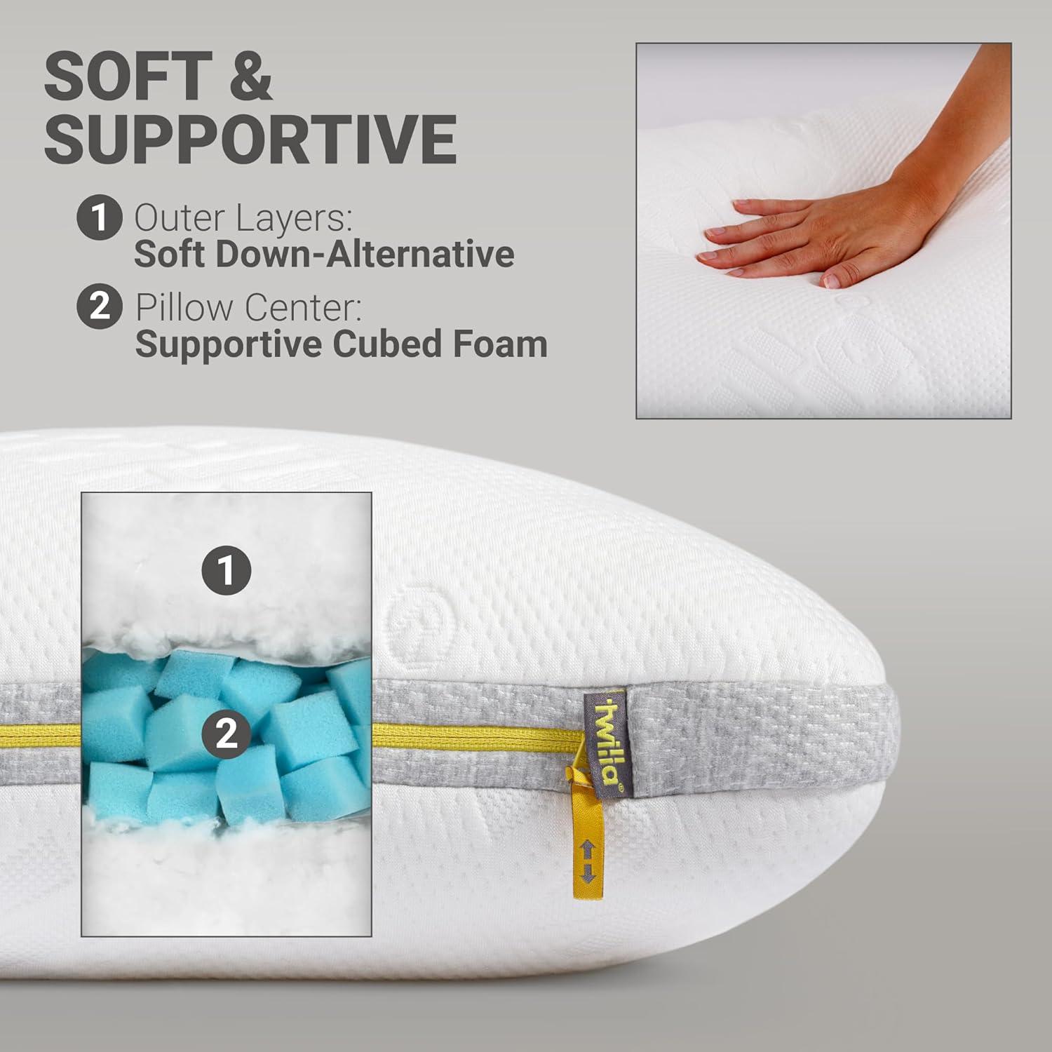 Almohada Ajustable Twilla Queen para Dormir de Lado - Hipoalergénica