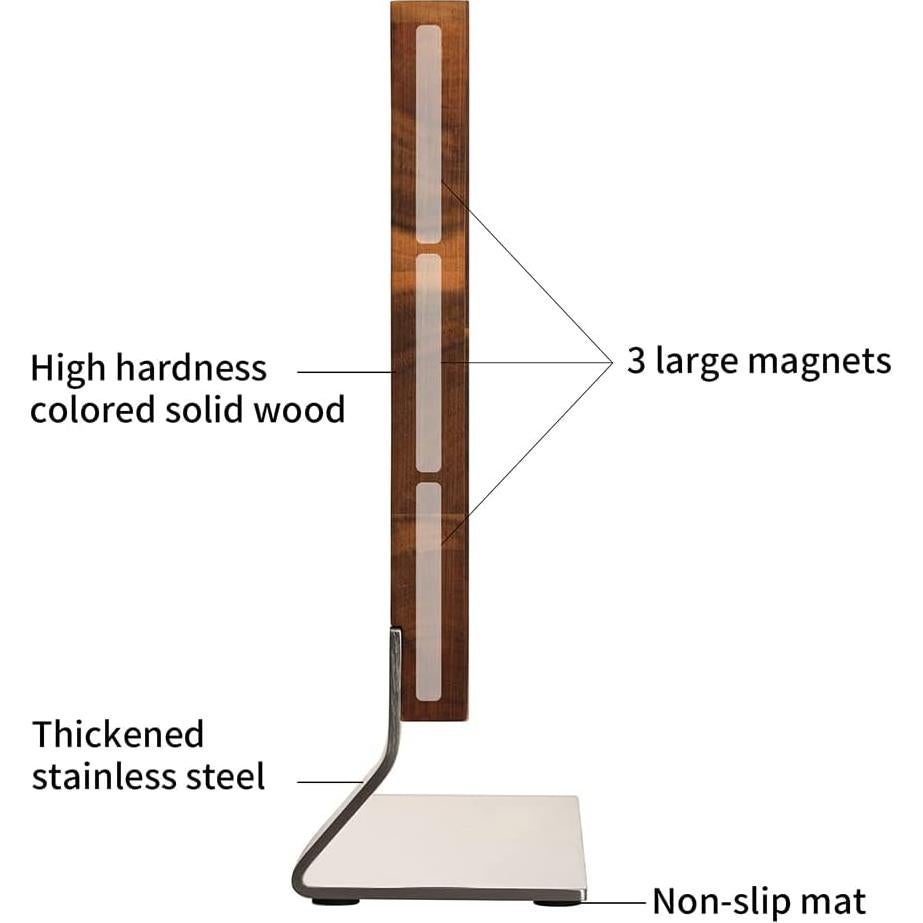 Soporte Magnético para Cuchillos Musifan 26.67x8.89cm Acacia