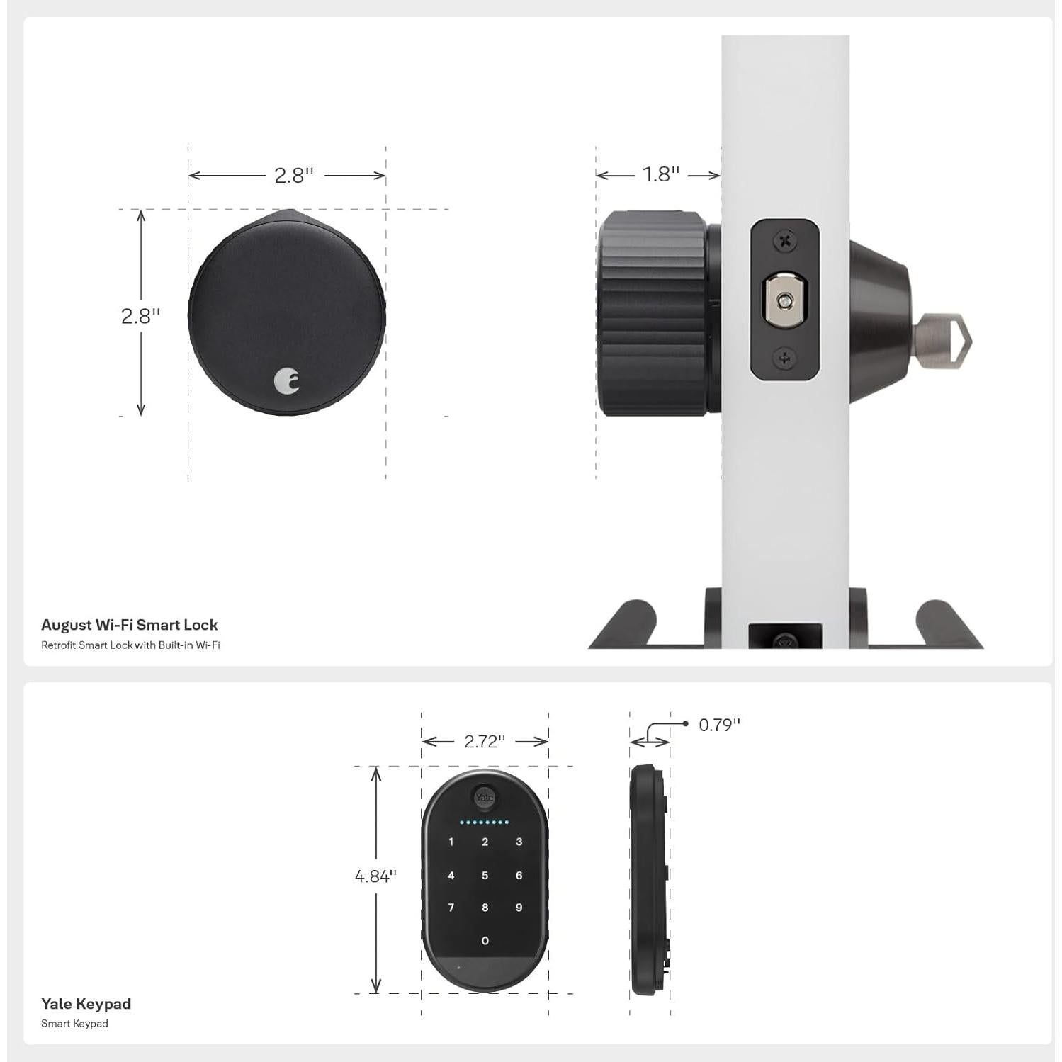 Cerradura Inteligente Wi-Fi Yale August con Teclado Negro