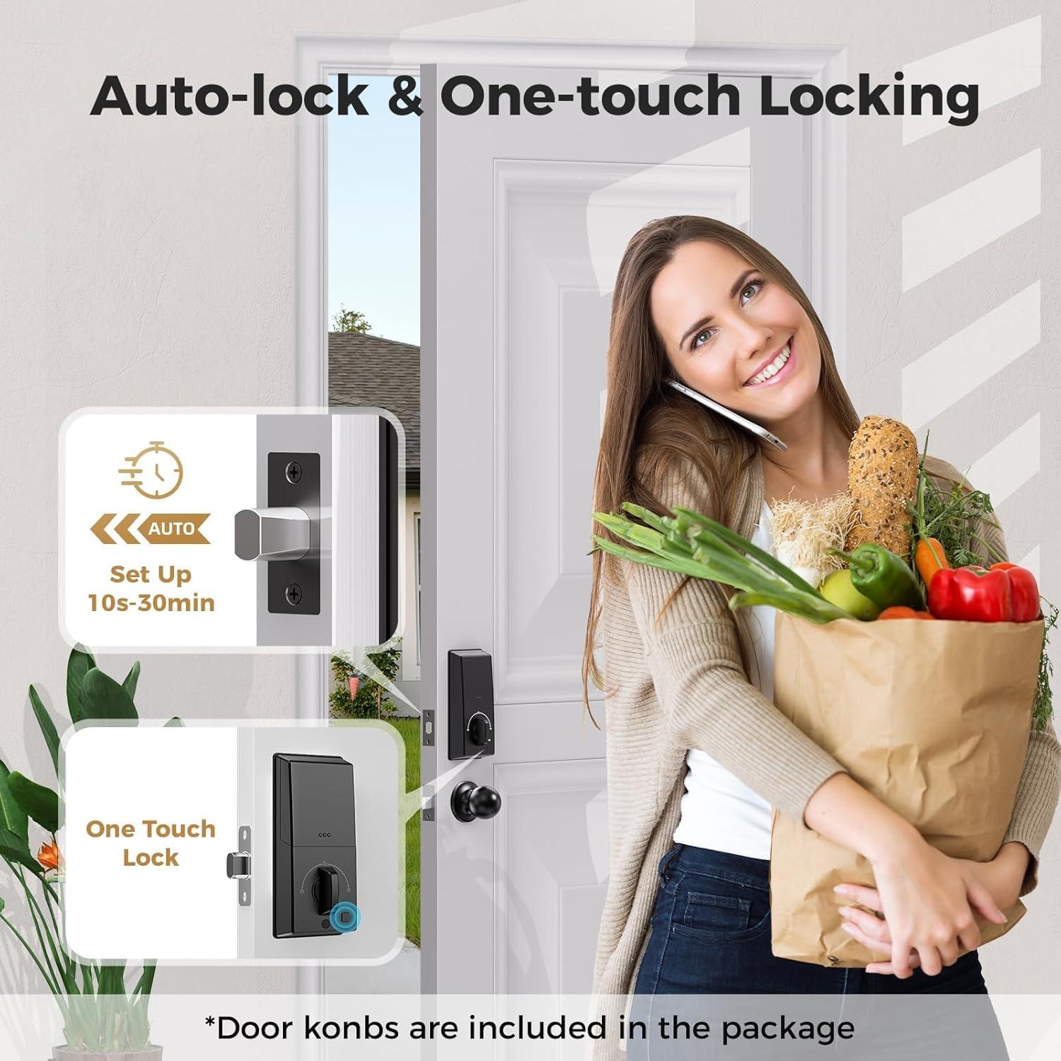 Cerradura Inteligente Arpha D280K con Huella Digital y App