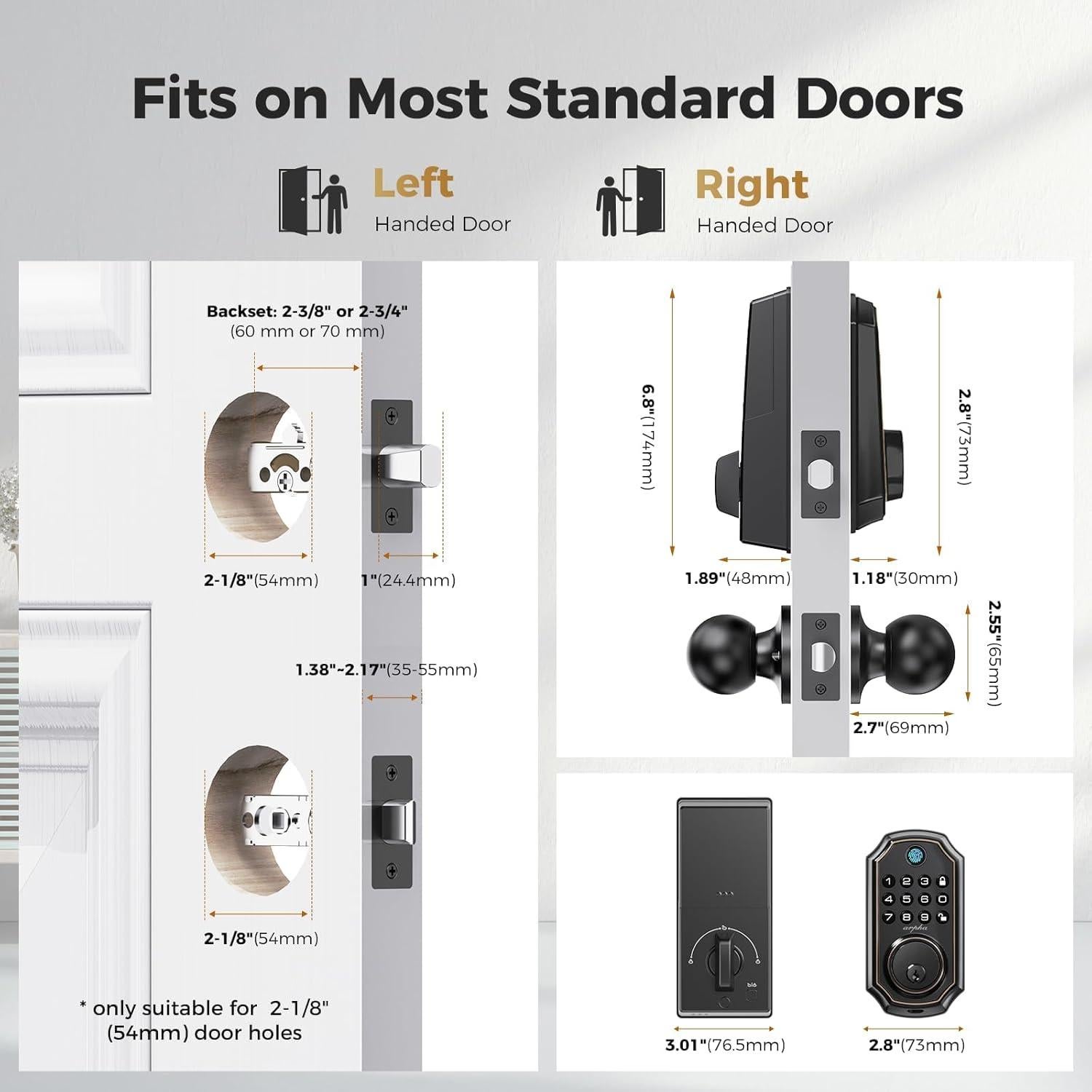 Cerradura Inteligente Arpha D280K con Huella Digital y App
