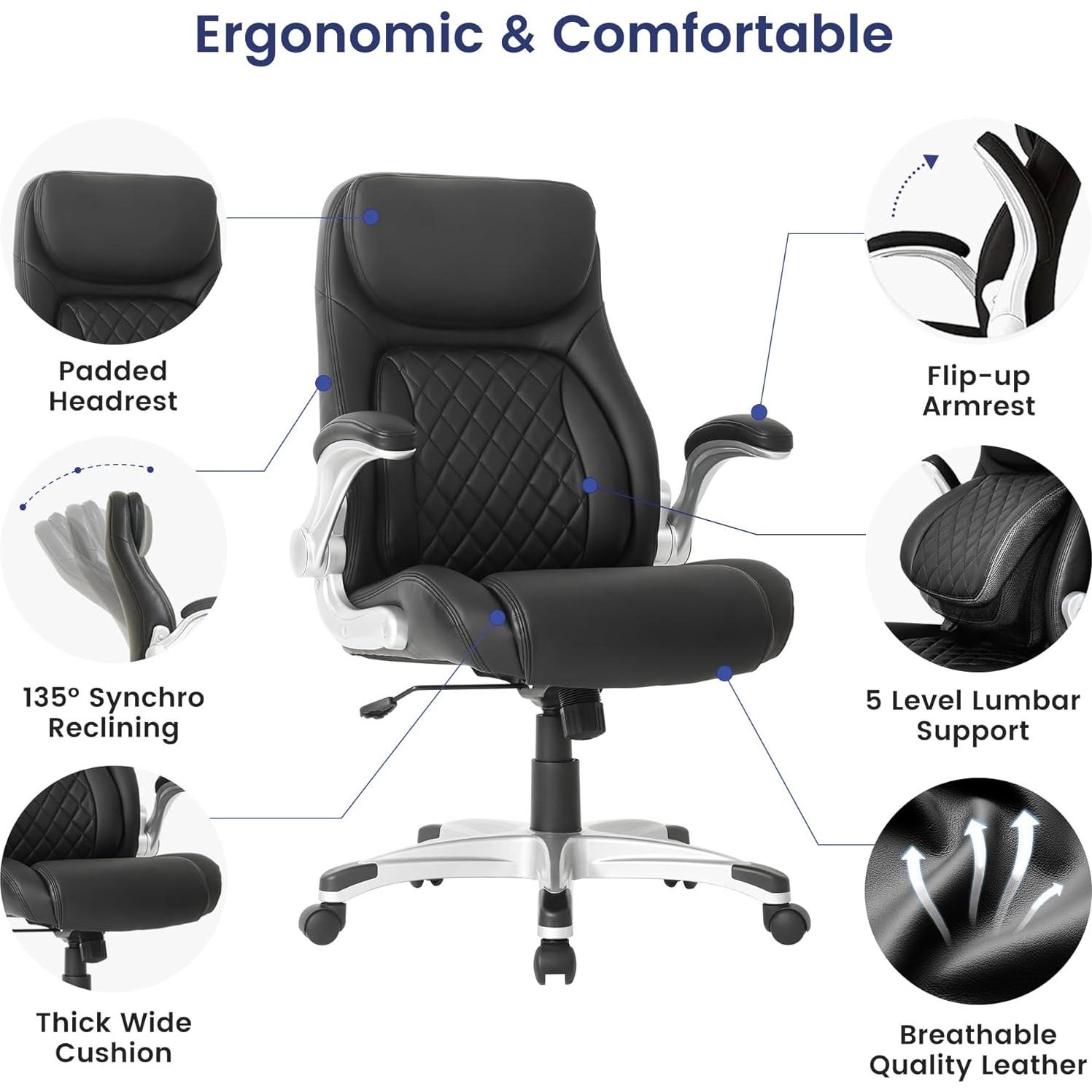 Silla de Oficina Ergonómica Nouhaus Click5 con Soporte Lumbar Ajustable