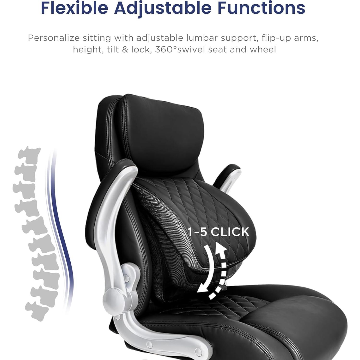 Silla de Oficina Ergonómica Nouhaus Click5 con Soporte Lumbar Ajustable