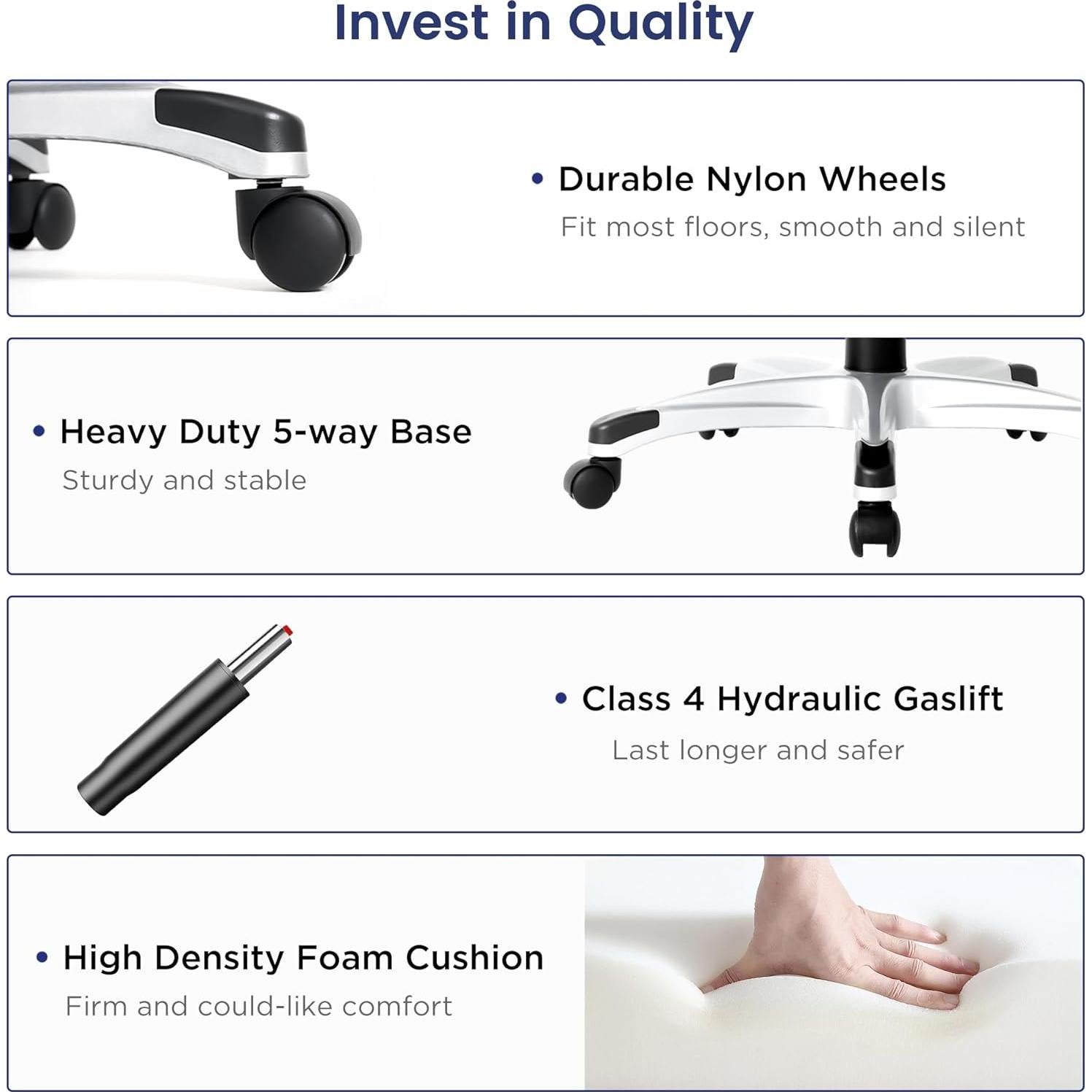 Silla de Oficina Ergonómica Nouhaus Click5 con Soporte Lumbar Ajustable