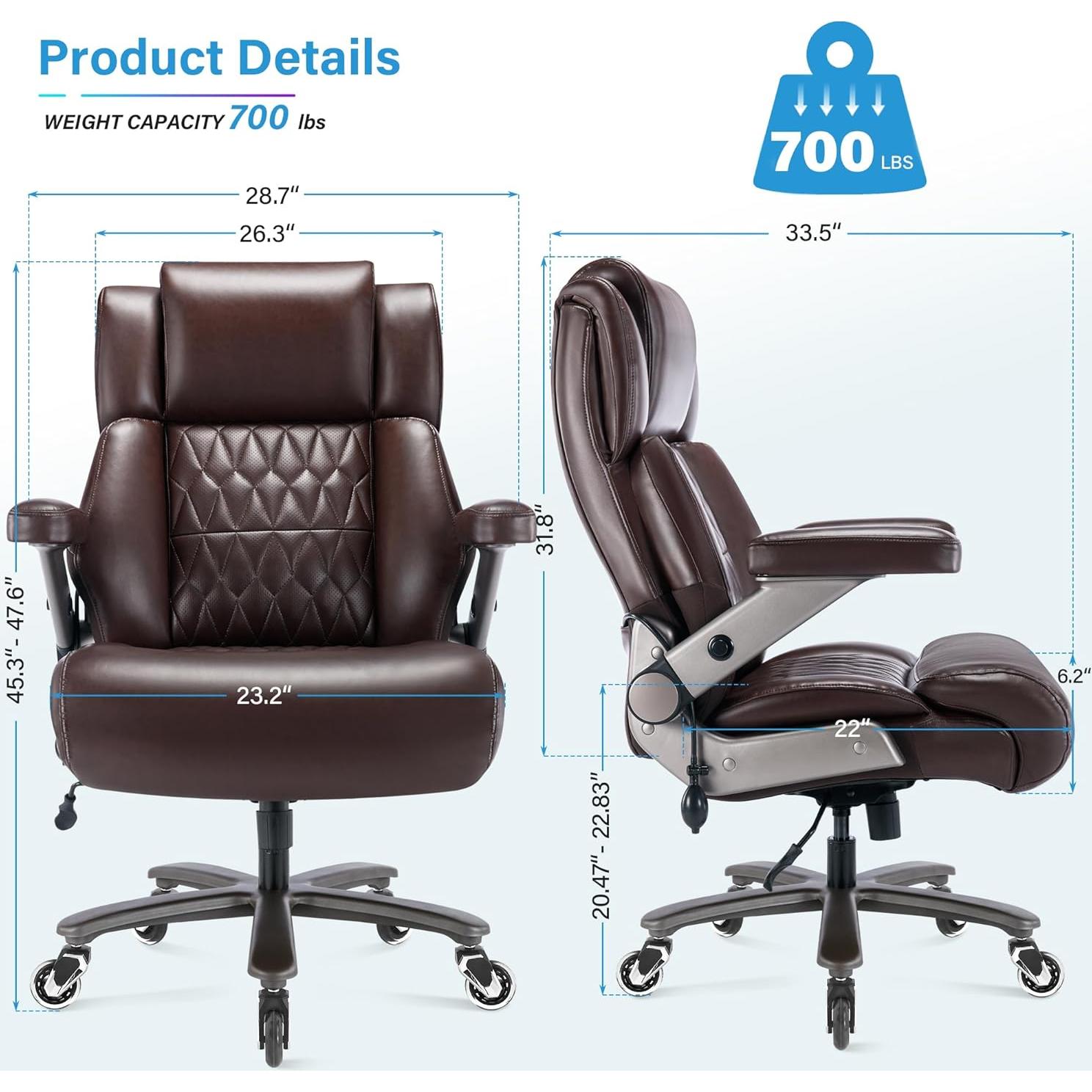Silla de Oficina Ergonómica FAMIC Grande 700lbs con Soporte Lumbar