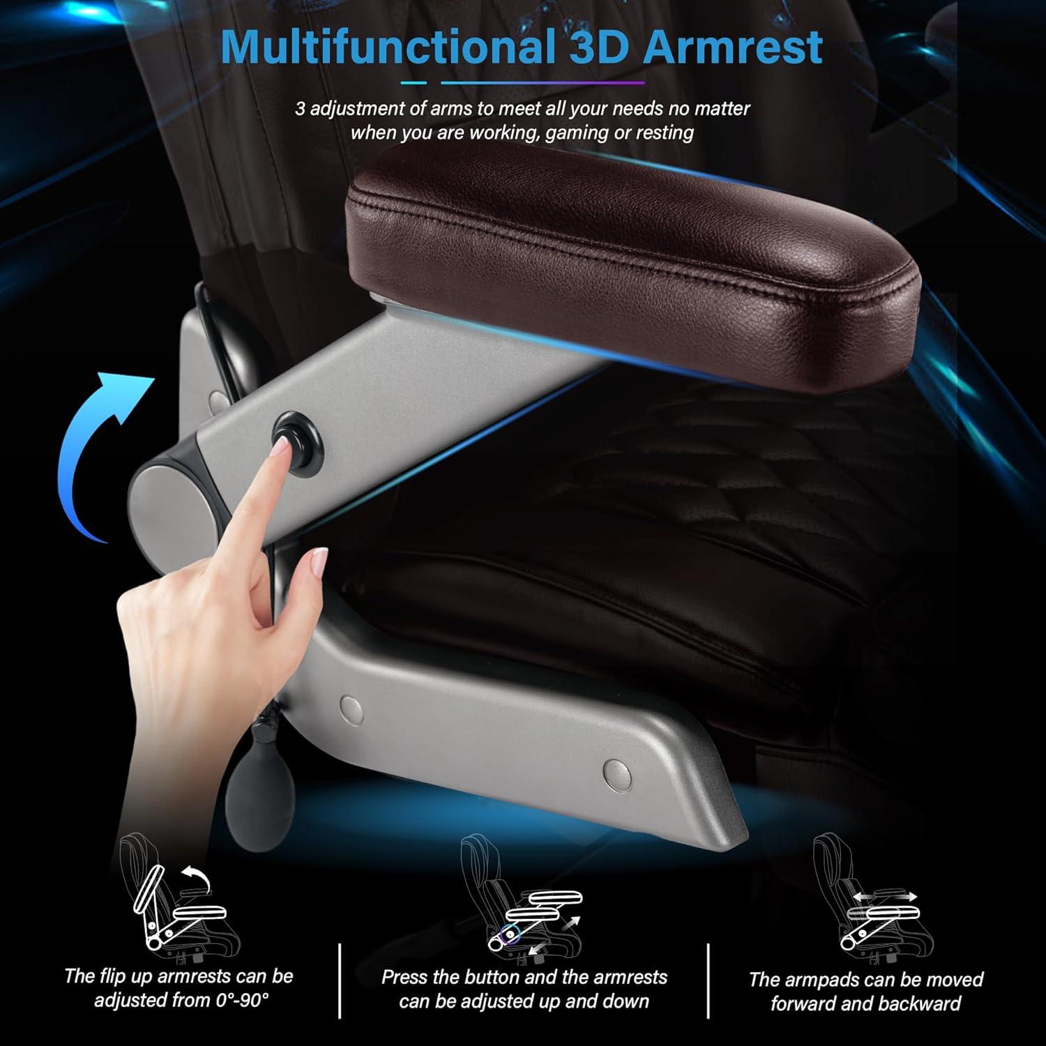 Silla de Oficina Ergonómica FAMIC Grande 700lbs con Soporte Lumbar