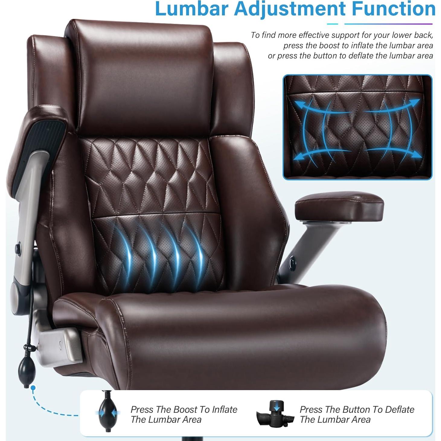 Silla de Oficina Ergonómica FAMIC Grande 700lbs con Soporte Lumbar