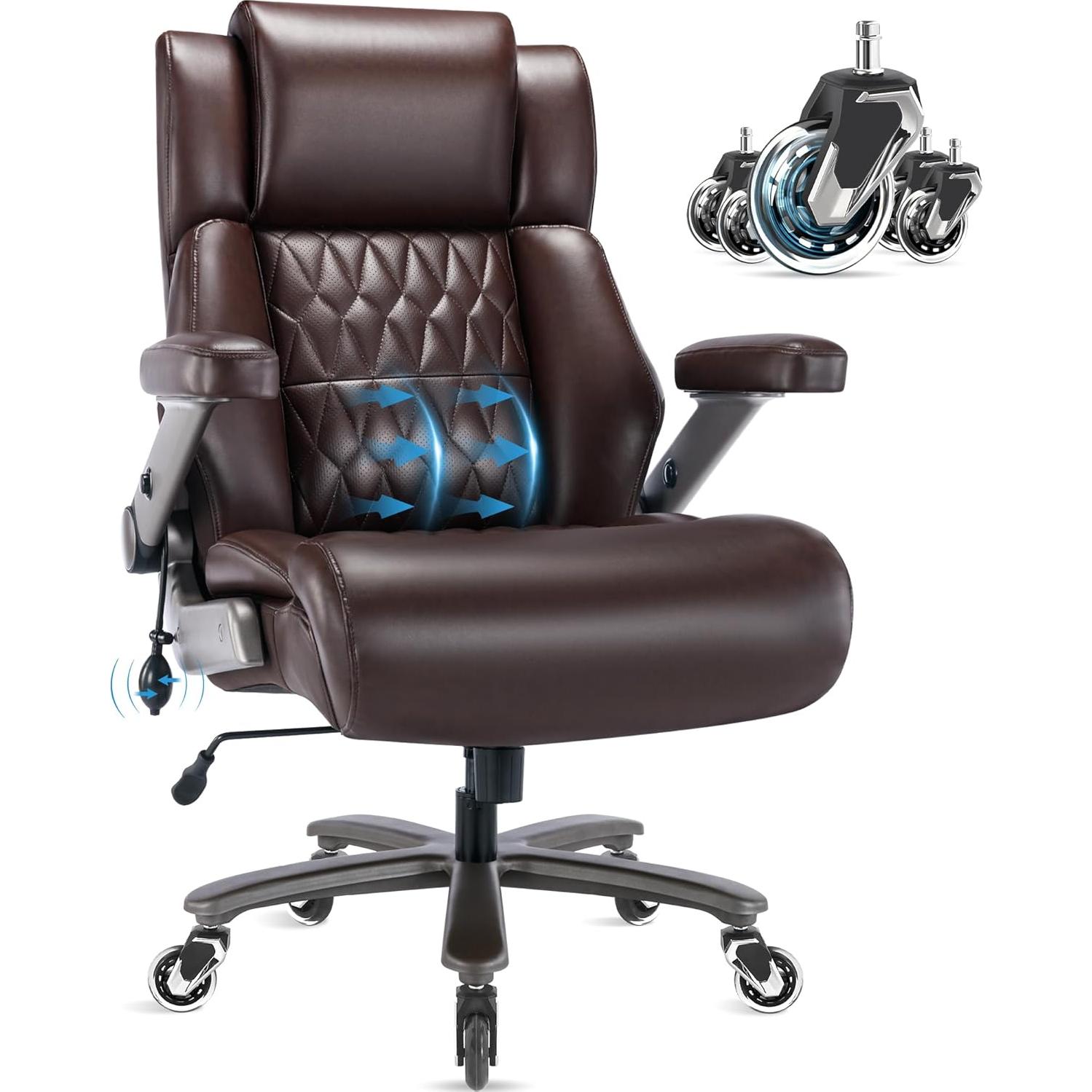 Silla de Oficina Ergonómica FAMIC Grande 700lbs con Soporte Lumbar