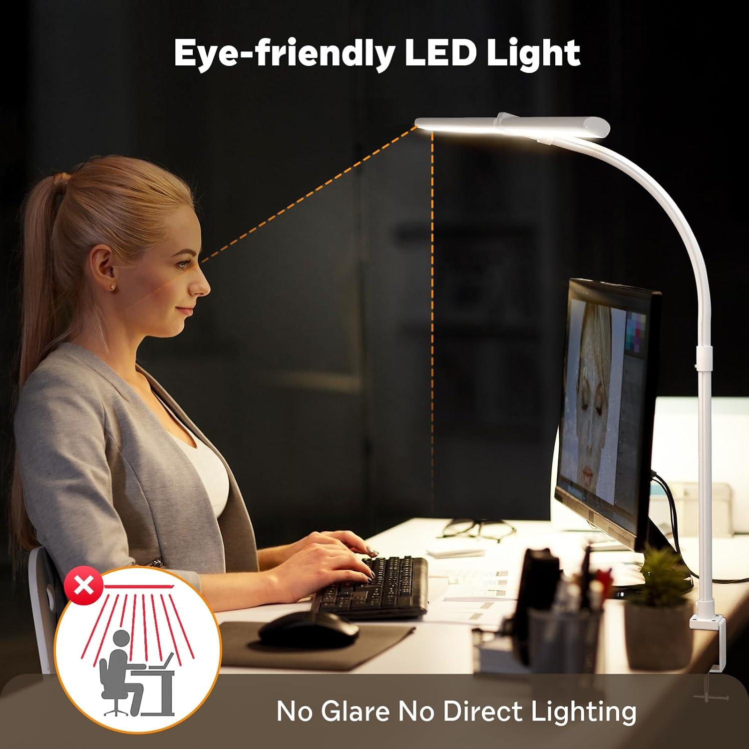 Lámpara de Escritorio LED APMIEK 24W Regulable con Control Remoto